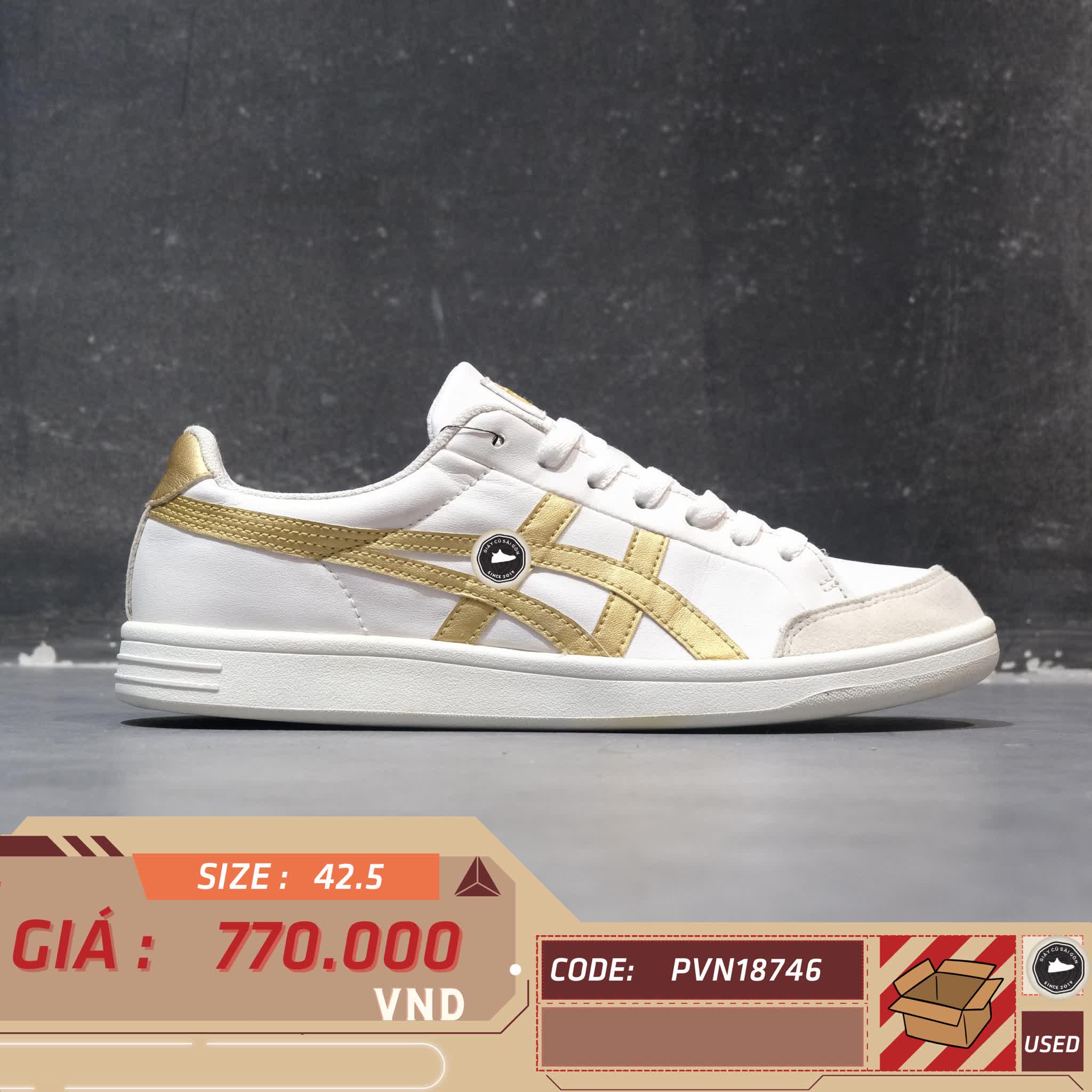 ONITSUKA TIGER ORIGINAL “WHITE GOLD” – 1183A506 SIZE 42.5 GIÀY 2HAND CHÍNH HÃNG