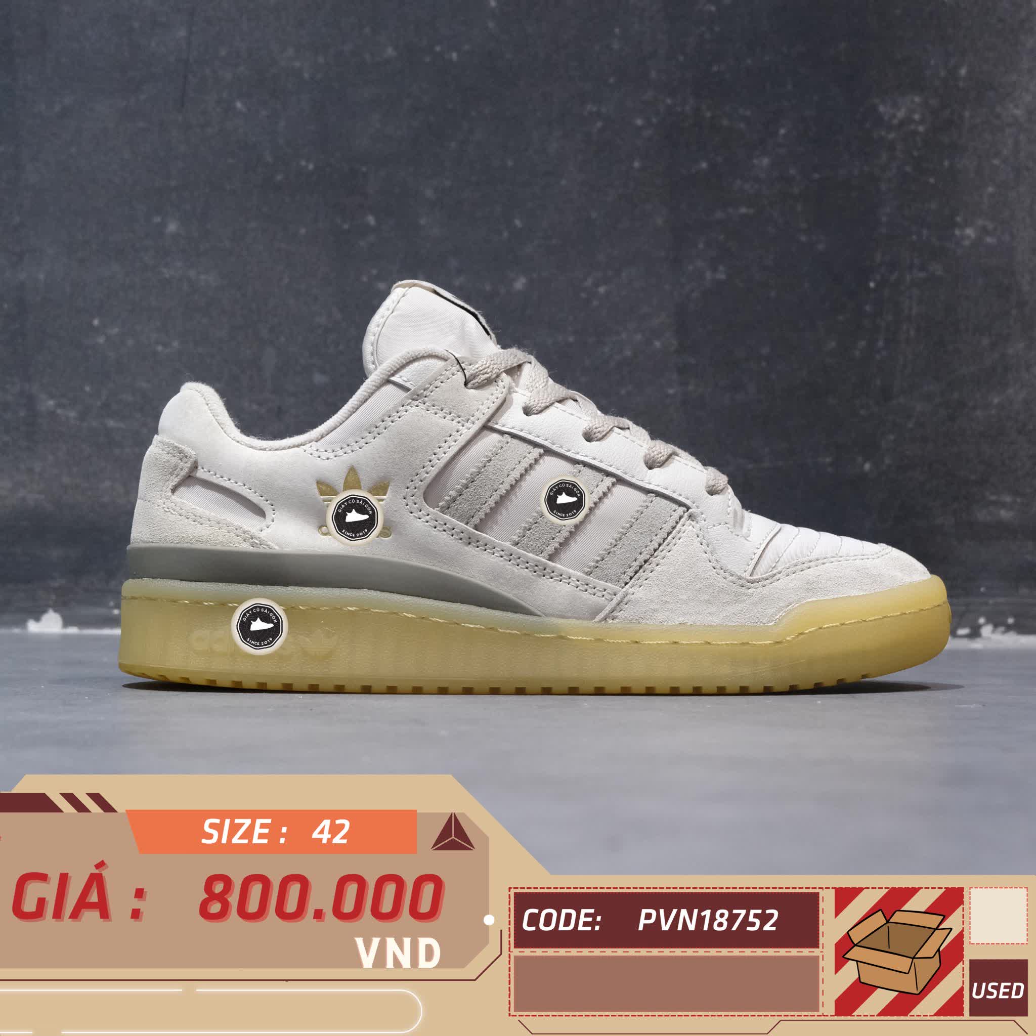 ADIDAS FORUM LOW HQ7096 SIZE 42 GIÀY 2HAND CHÍNH HÃNG