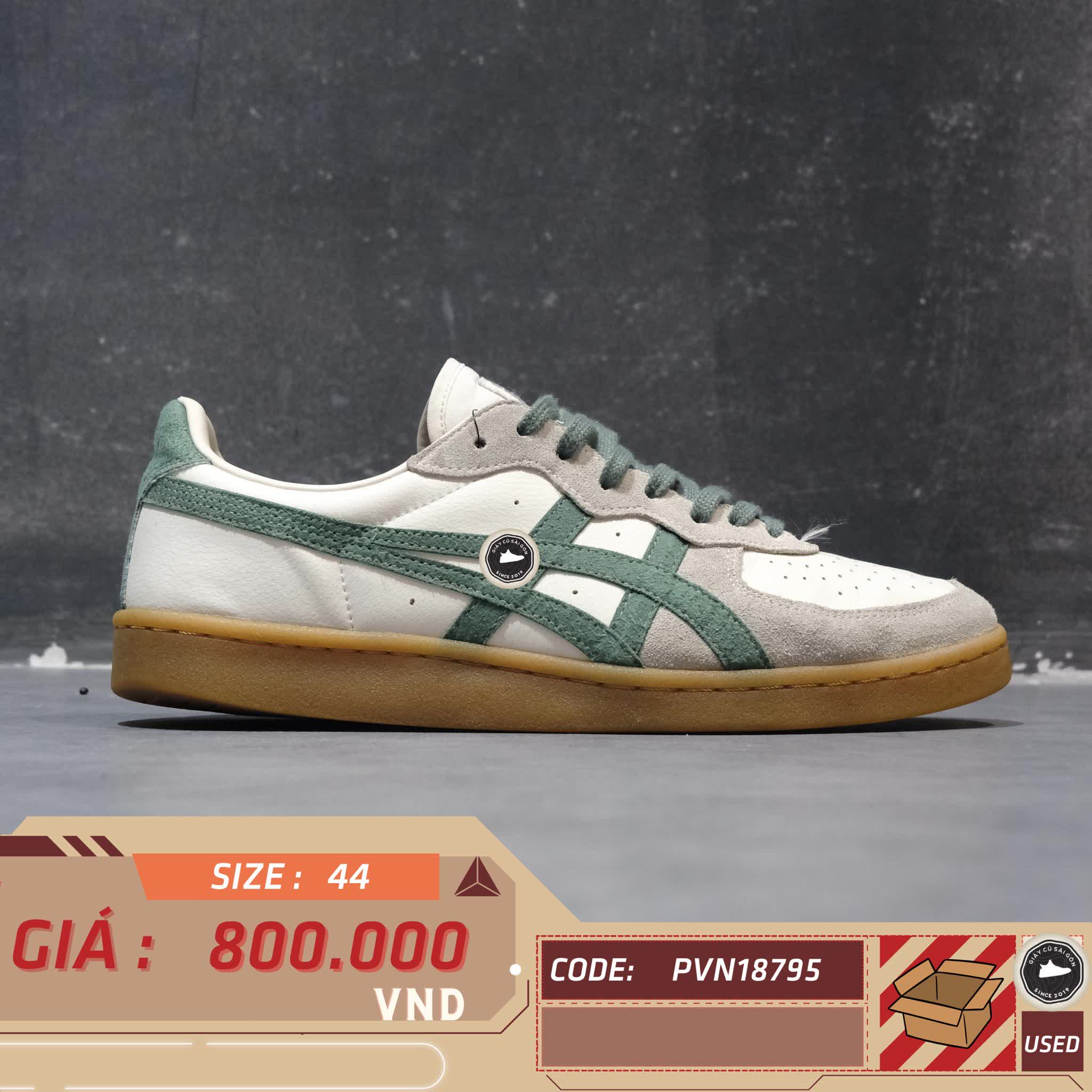 ONITSUKA TIGER GSM WHITE PEACOAT – 1183A353 SIZE 44 GIÀY 2HAND CHÍNH HÃNG