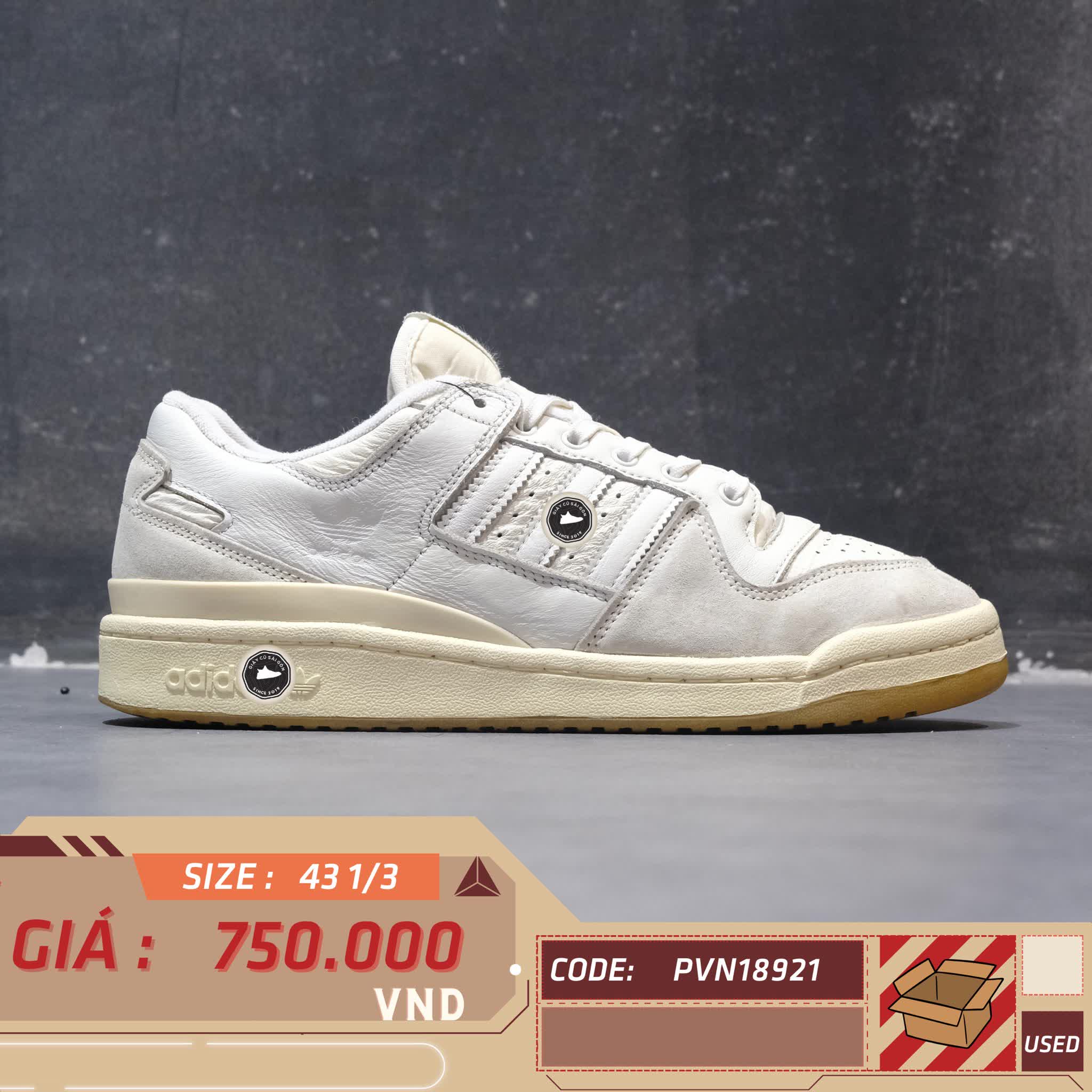 ADIDAS FORUM 84 LOW ADV 'WHITE GUM' FY7998 SIZE 43 1/3 GIÀY 2HAND CHÍNH HÃNG