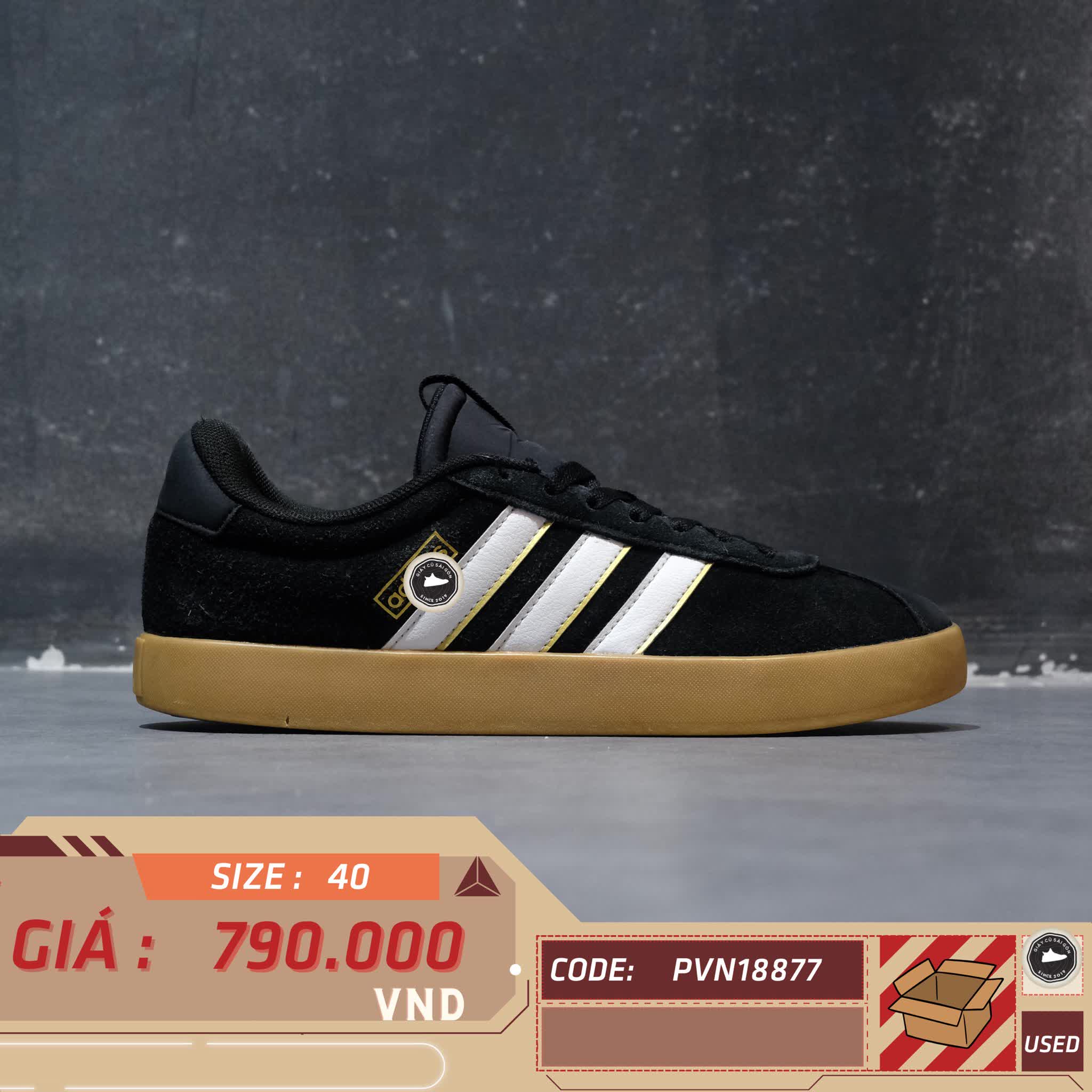 ADIDAS VL COURT 3.0 IH4789 SIZE 40 GIÀY 2HAND CHÍNH HÃNG