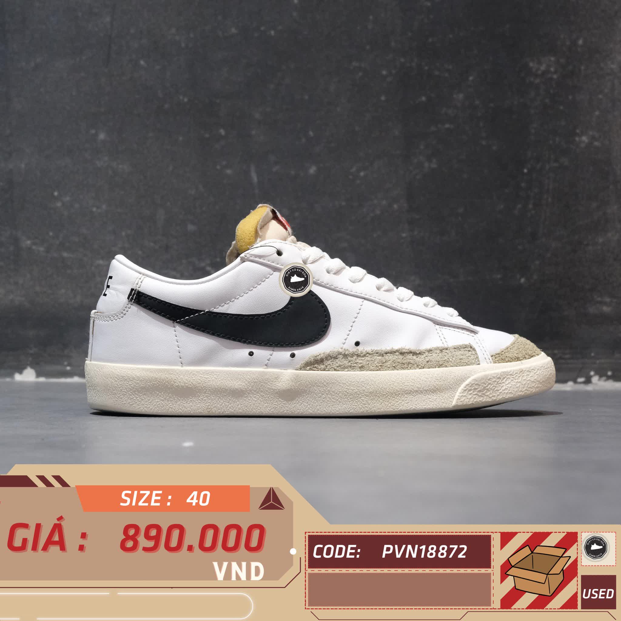 NIKE BLAZER LOW '77 VINTAGE DA6364-101 SIZE 40 – GIÀY 2HAND