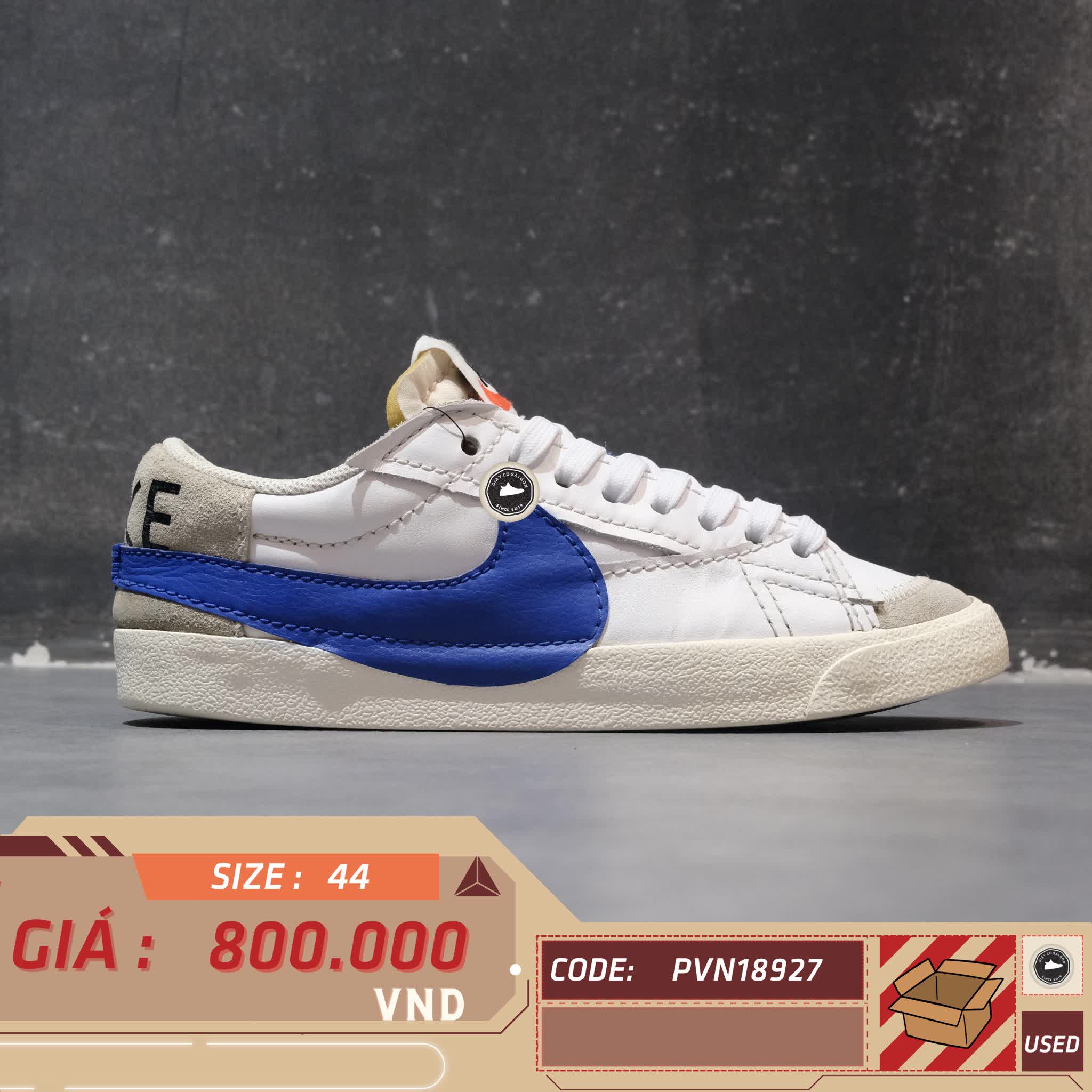 NIKE BLAZER LOW '77 JUMBO 'WHITE OLD ROYAL' DQ8768-100 SIZE 44 – GIÀY 2HAND CHÍNH HÃNG