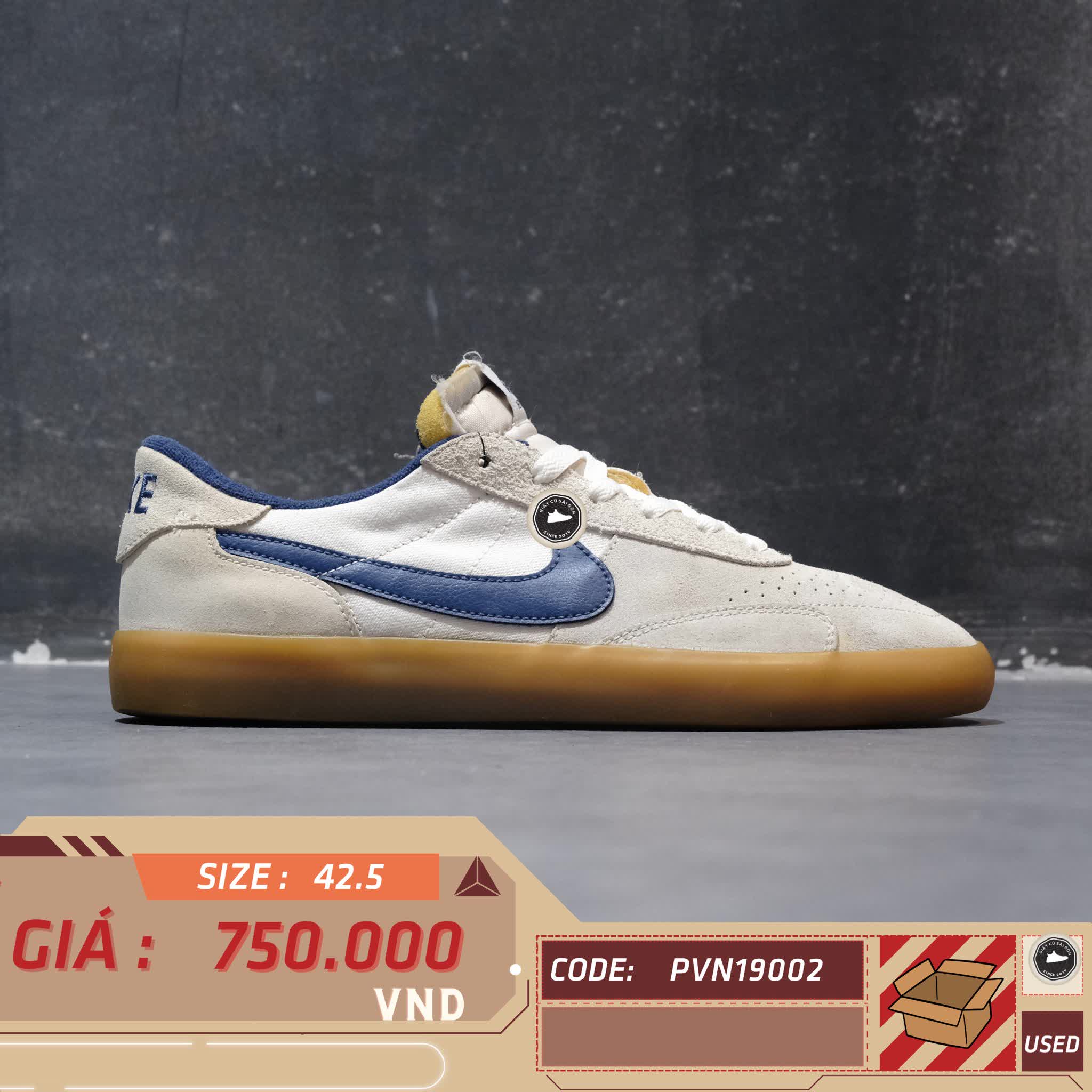 NIKE SB HERITAGE VULC 'CLOUD WHITE NAVY' CD5010-102 SIZE 42.5 – GIÀY 2HAND CHÍNH HÃNG