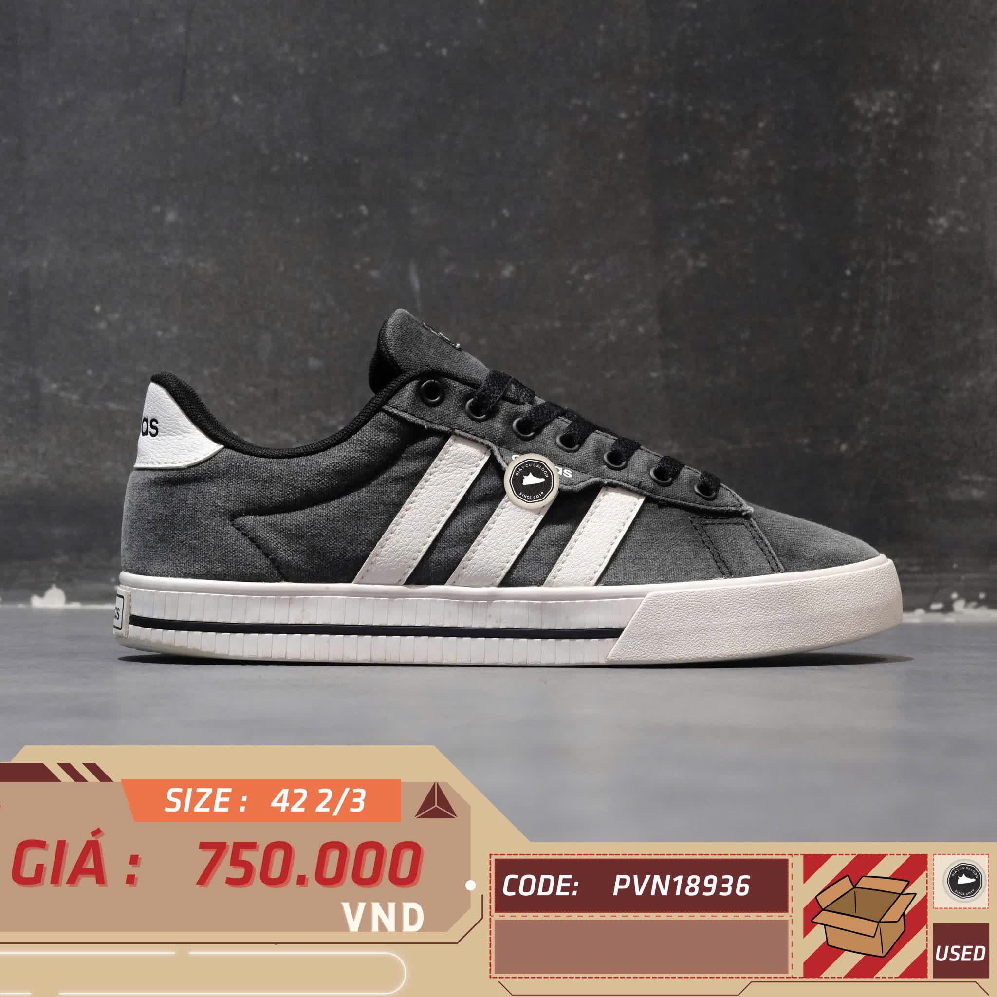 ADIDAS DAILY 3.0 ‘CORE BLACK CLOUD WHITE CORE BLACK’ FW7033 SIZE 42 2/3 GIÀY 2HAND CHÍNH HÃNG