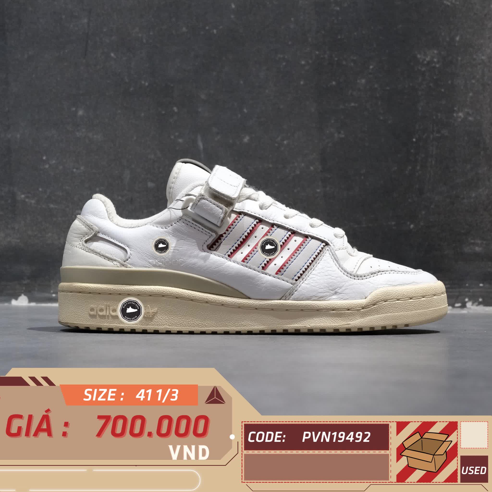 ADIDAS FORUM LOW “WHITE GREY RED” H03424 – GIÀY 2HAND CHÍNH HÃNG PVN19492