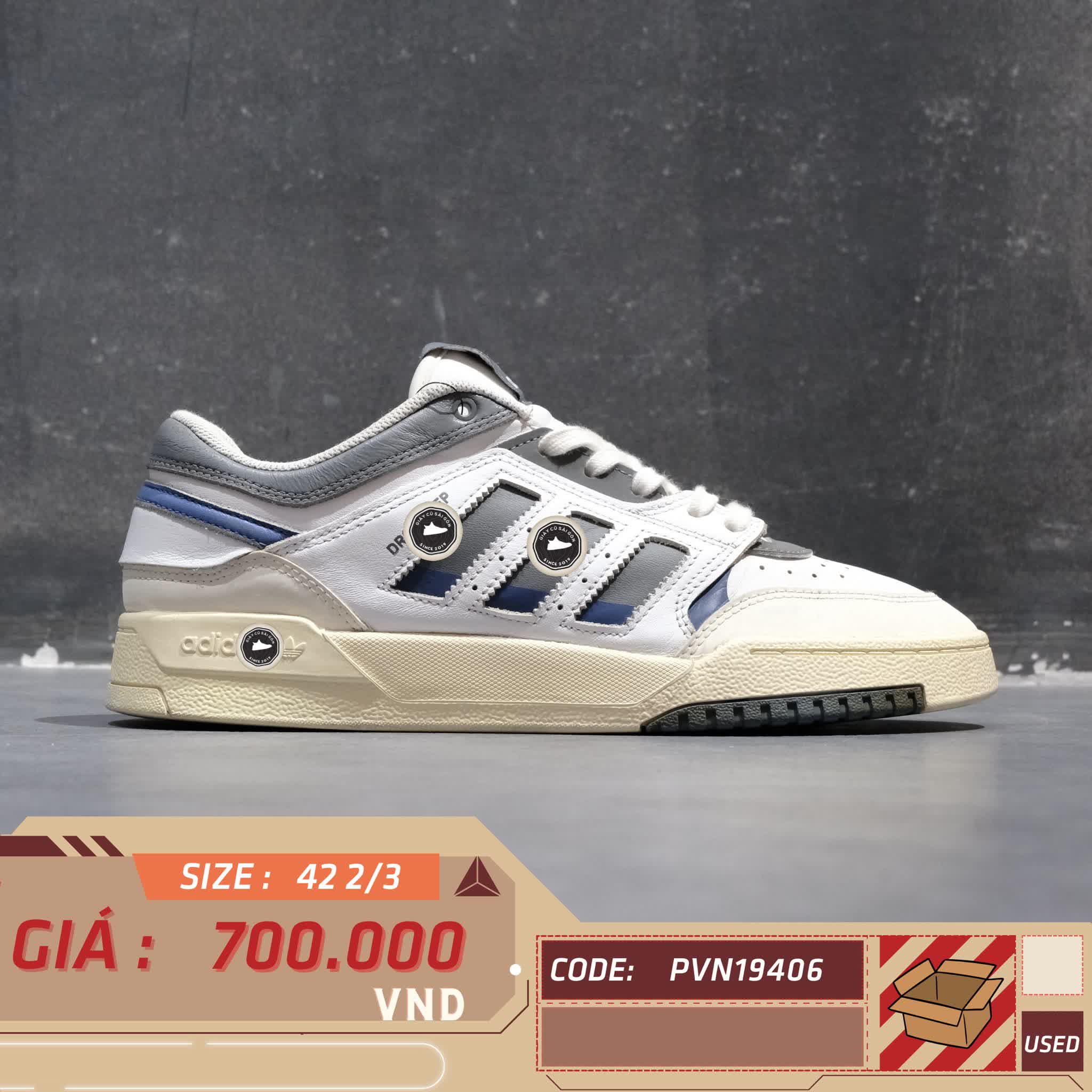 ADIDAS DROP STEP LOW GREY FOUR CREW BLUE IE1910 SIZE 42 2/3 – GIÀY 2HAND CHÍNH HÃNG
