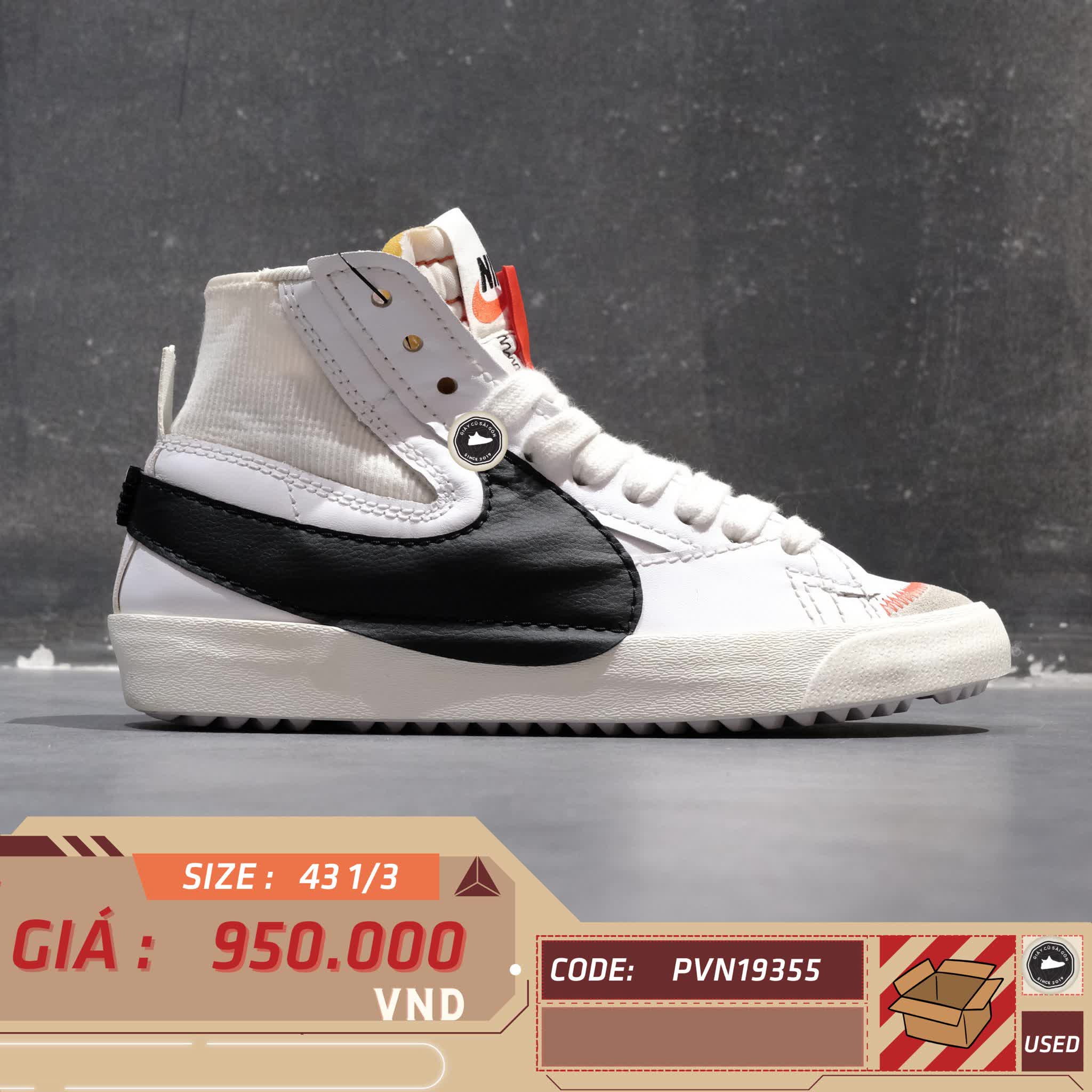 NIKE BLAZER MID ’77 JUMBO DD3111 100 – GIÀY 2HAND CHÍNH HÃNG PVN19355
