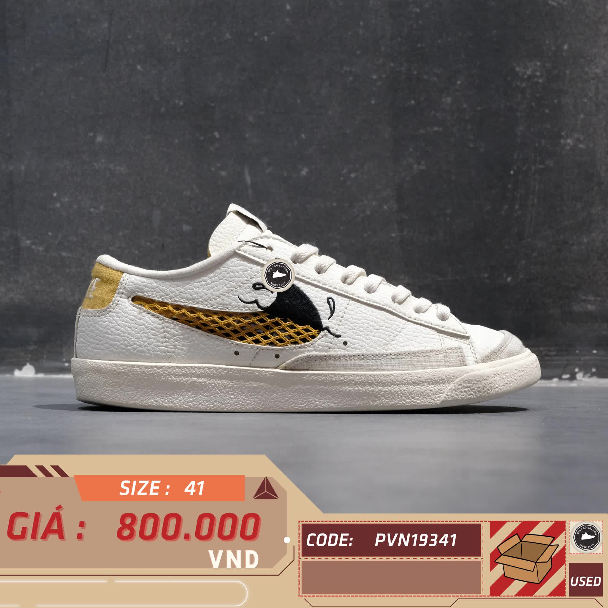 NIKE BLAZER LOW ’77 SE NEXT NATURE “SUN CLUB” – DM0210‑100 – GIÀY 2HAND CHÍNH HÃNG [PVN194?]