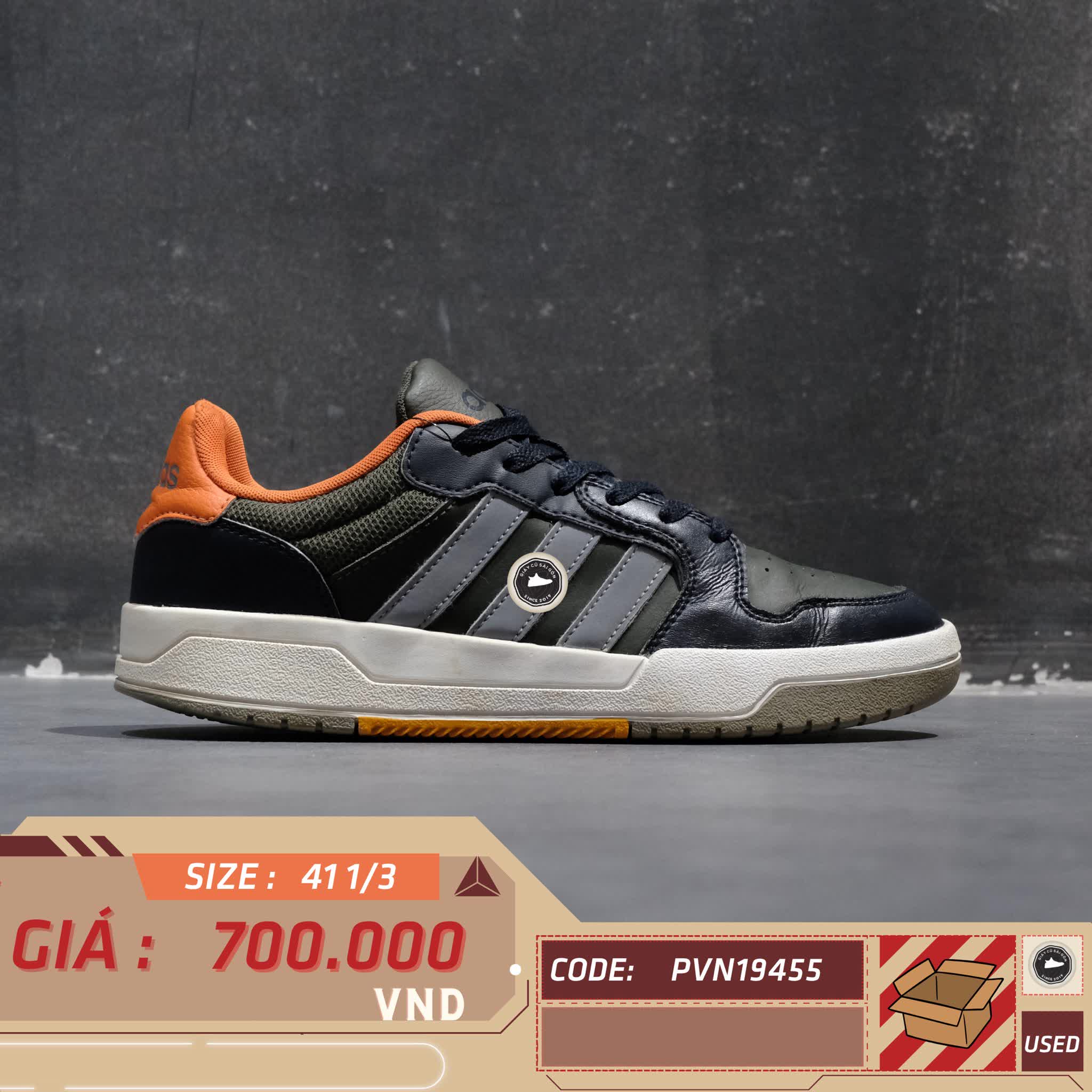ADIDAS NEO ENTRAP BLACK ORANGE – EH1478 – GIÀY 2HAND CHÍNH HÃNG [PVN19455]