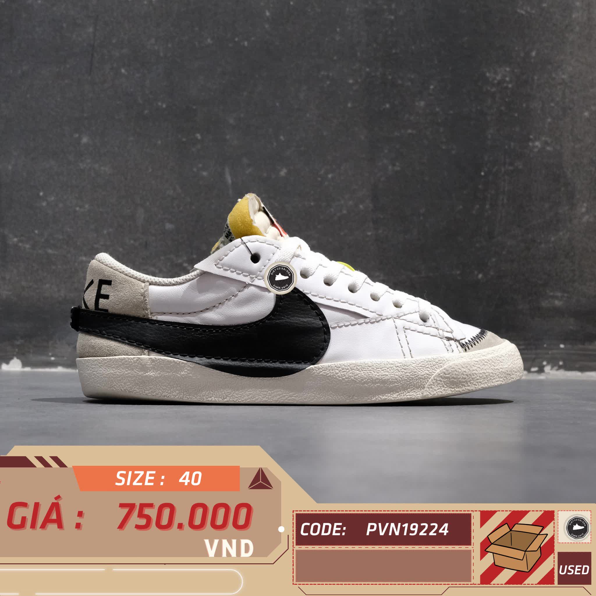 NIKE BLAZER LOW ’77 JUMBO – DN2158 101 SIZE 40 – GIÀY 2HAND CHÍNH HÃNG