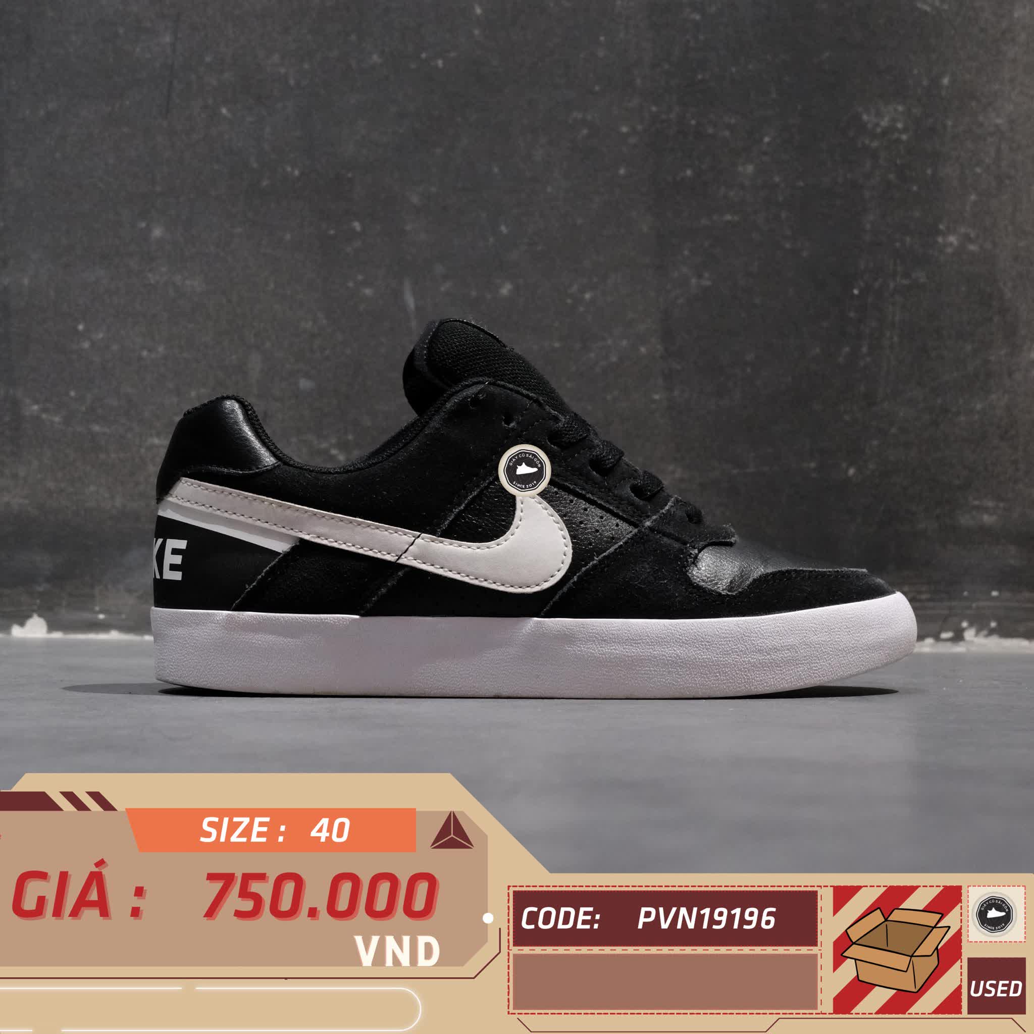 NIKE SB DELTA FORCE VULC ‘BLACK’ 942237 010 – SIZE 40 GIÀY 2HAND CHÍNH HÃNG [PVN19196]