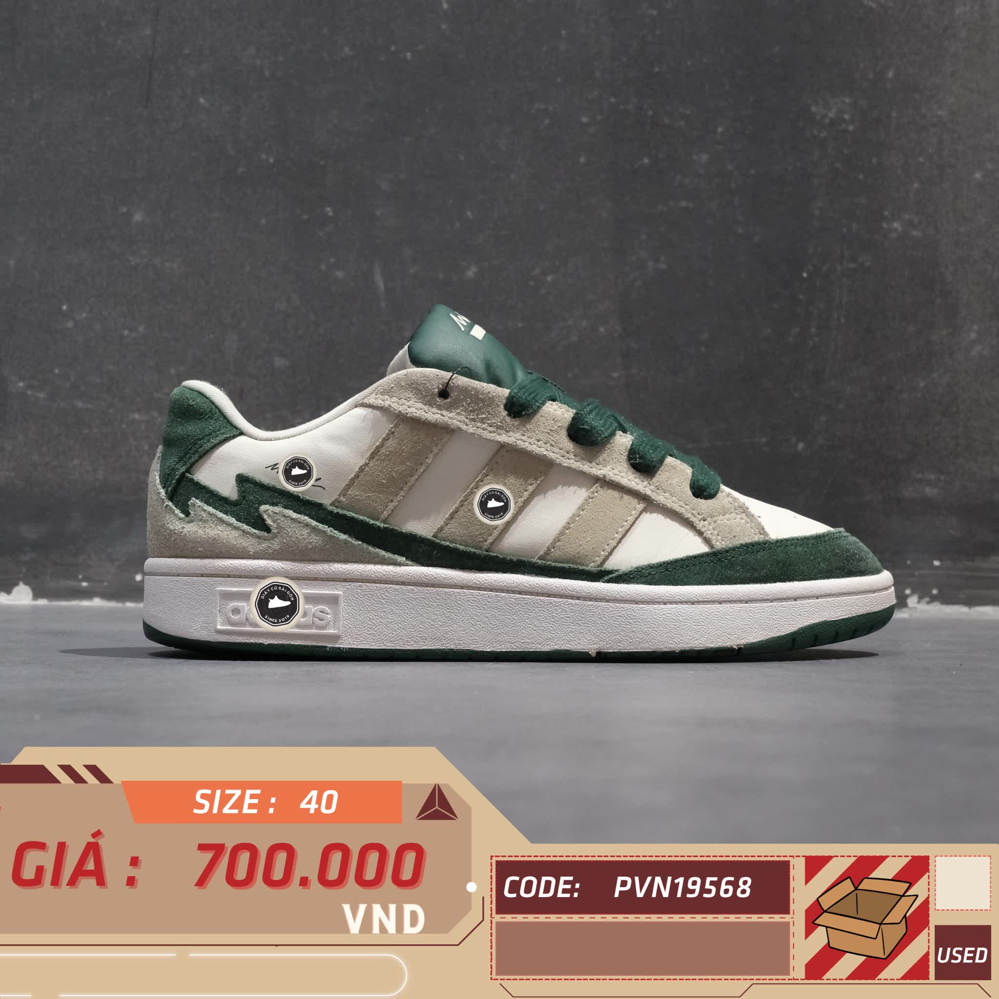 ADIDAS WCARD ADV 'GREY GREEN' IH0963 SIZE 40 GIÀY 2HAND CHÍNH HÃNG PVN19568