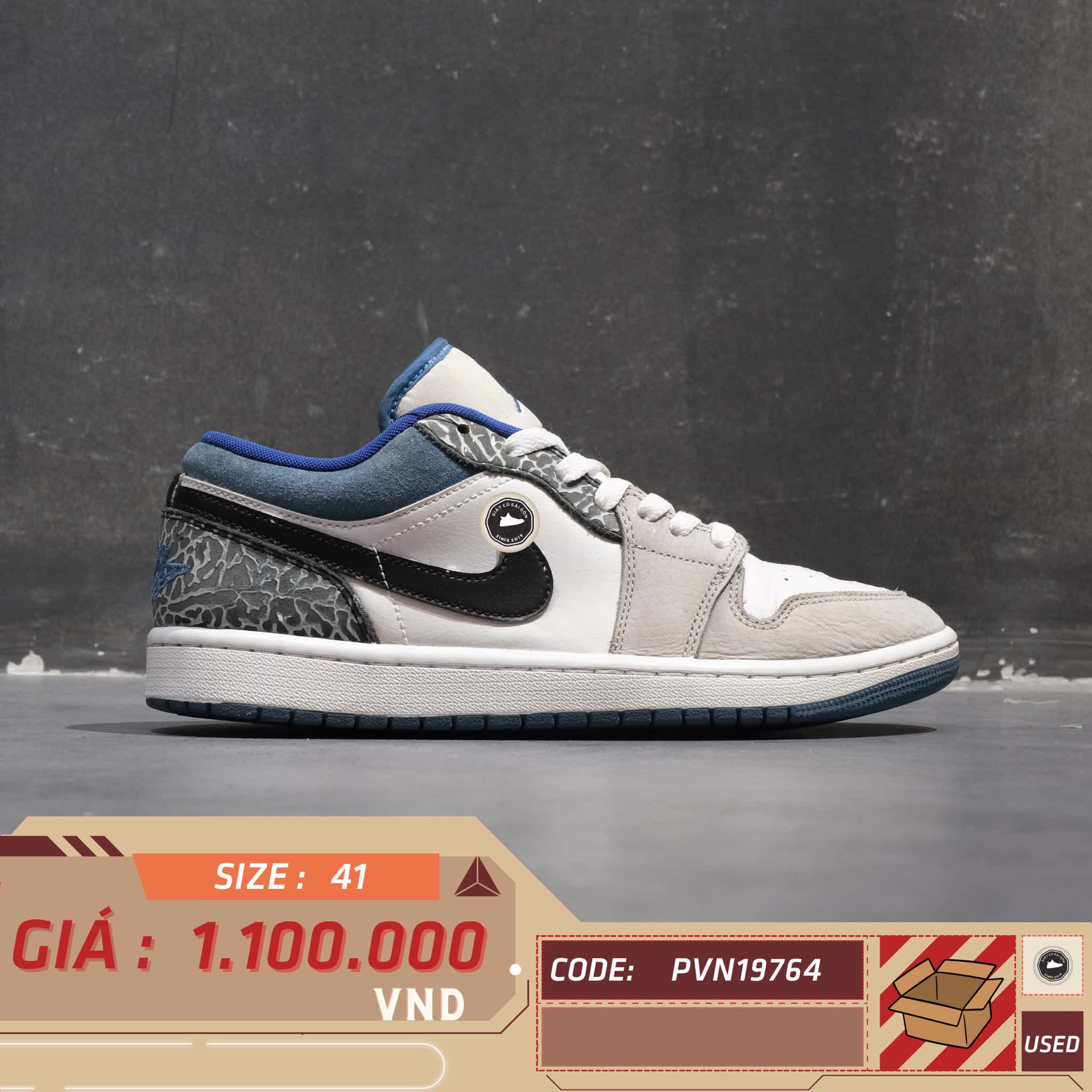 NIKE AIR JORDAN 1 LOW SE TRUE BLUE DM1199 140 SIZE 41 GIÀY 2HAND CHÍNH HÃNG PVN19764