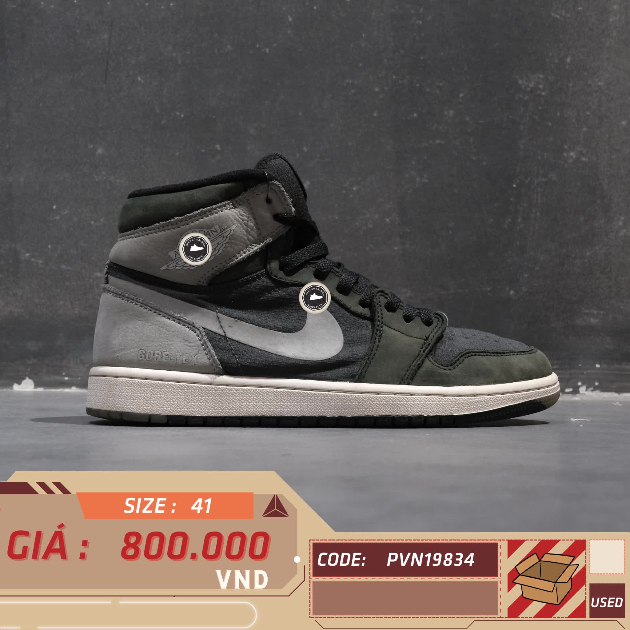 NIKE AIR JORDAN 1 HIGH ELEMENT GORE-TEX DB2889-001 SIZE 41 GIÀY 2HAND CHÍNH HÃNG PVN19834