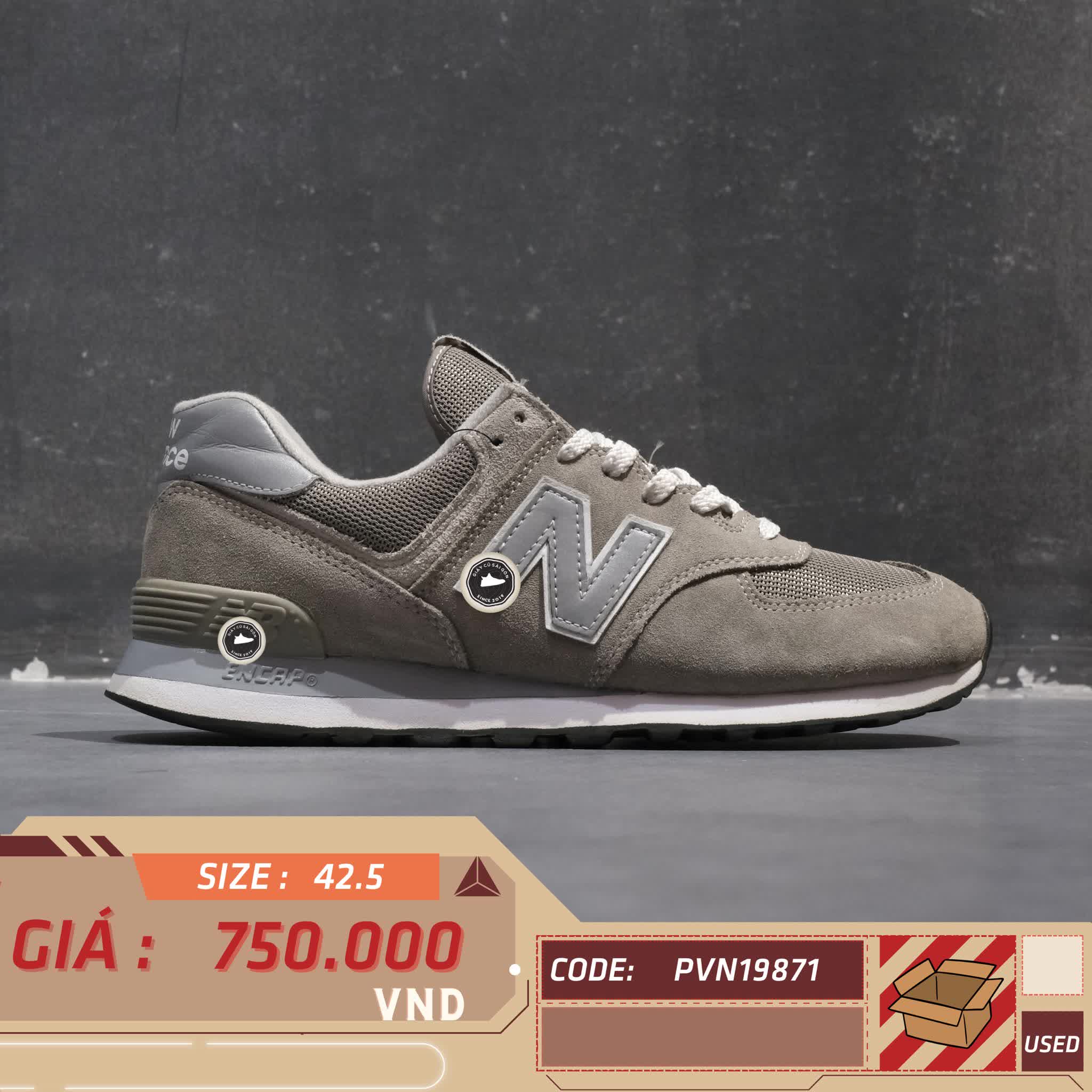 NEW BALANCE 574 ML574EGG SIZE 42.5 GIÀY 2HAND CHÍNH HÃNG PVN19871