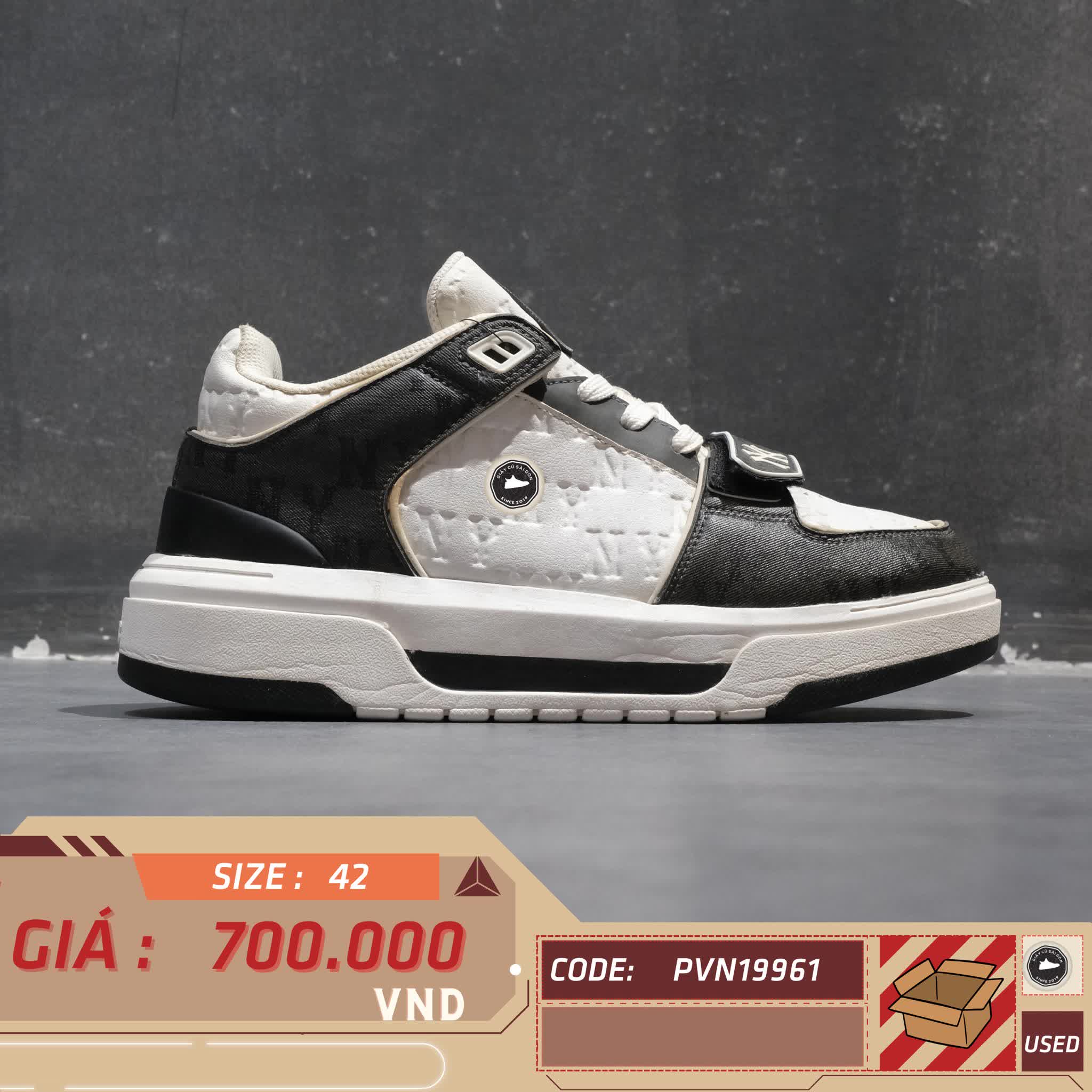 MLB CHUNKY LINER MID CLASSIC MONOGRAM NY YANKEES 3ASXCMM4N SIZE 42 GIÀY 2HAND CHÍNH HÃNG PVN19961