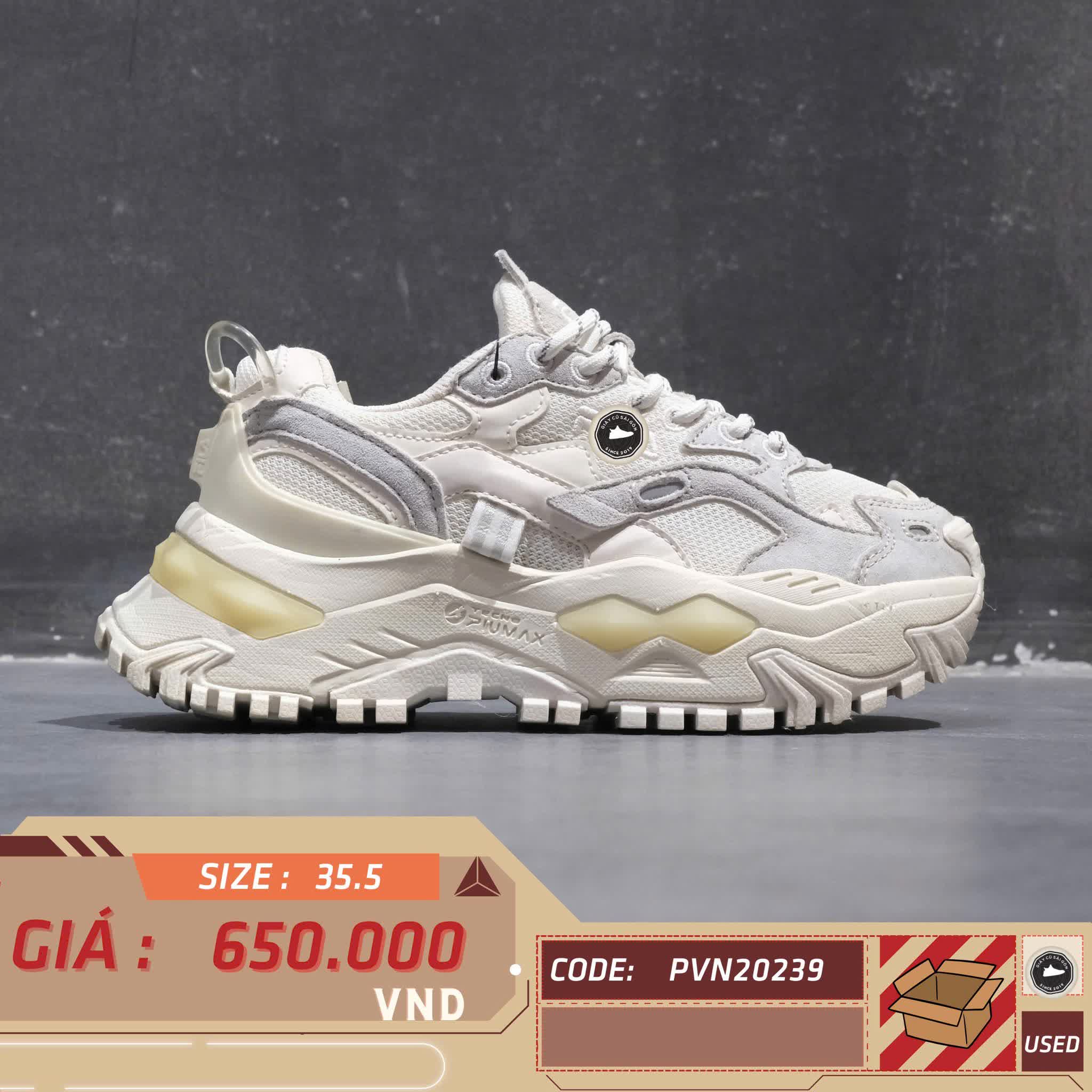 FILA FUSION ‘IVORY’ T12W135211FMM SIZE 35.5 GIÀY 2HAND CHÍNH HÃNG PVN20239 36