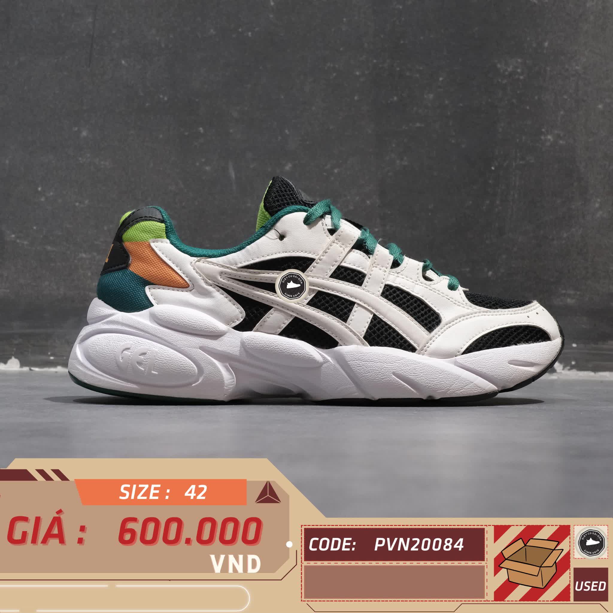 ASICS GEL-BND ‘WHITE BLACK’ 1021A145 SIZE 42 GIÀY 2HAND CHÍNH HÃNG PVN20084