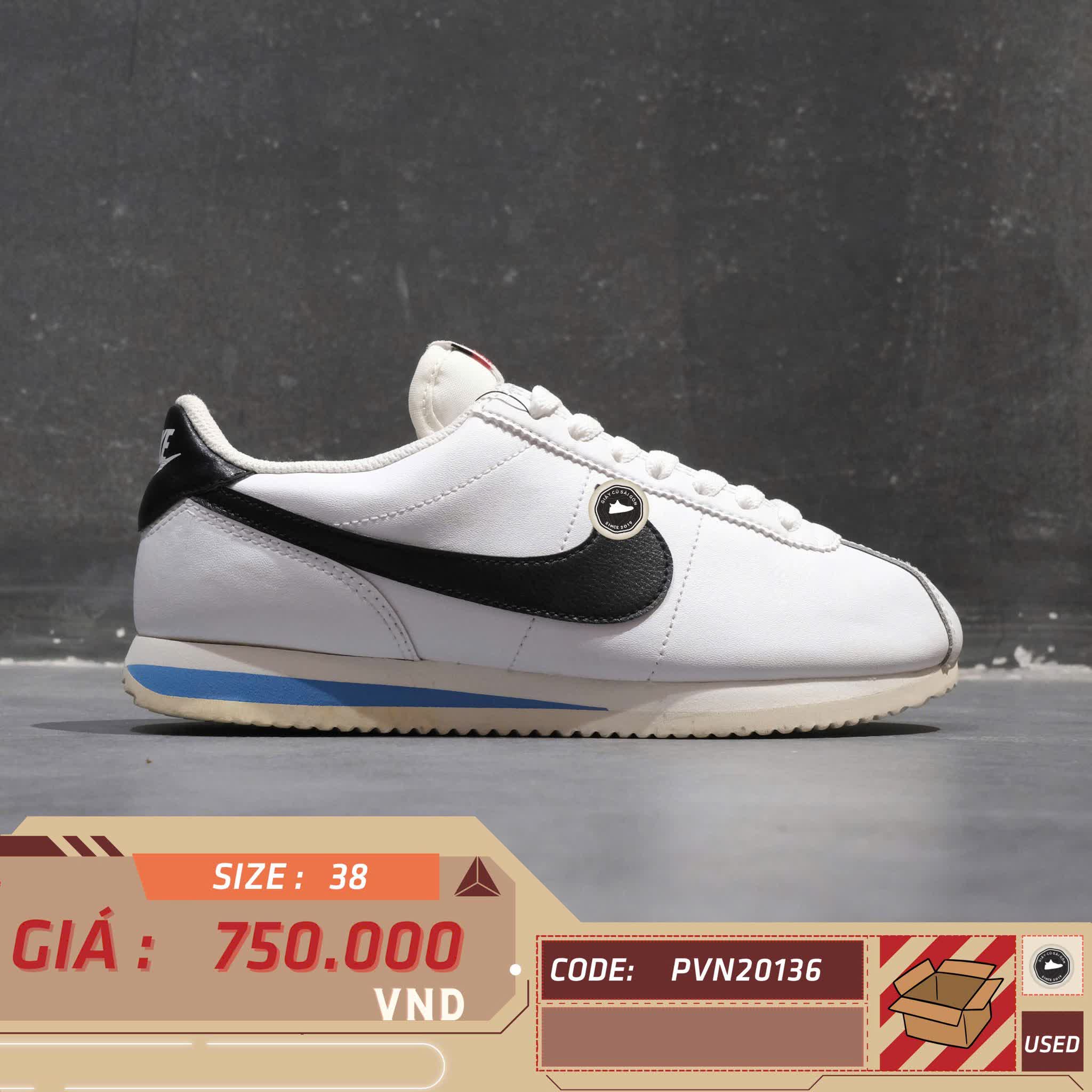 NIKE CORTEZ DN1791-100 SIZE 38 GIÀY 2HAND CHÍNH HÃNG PVN20136