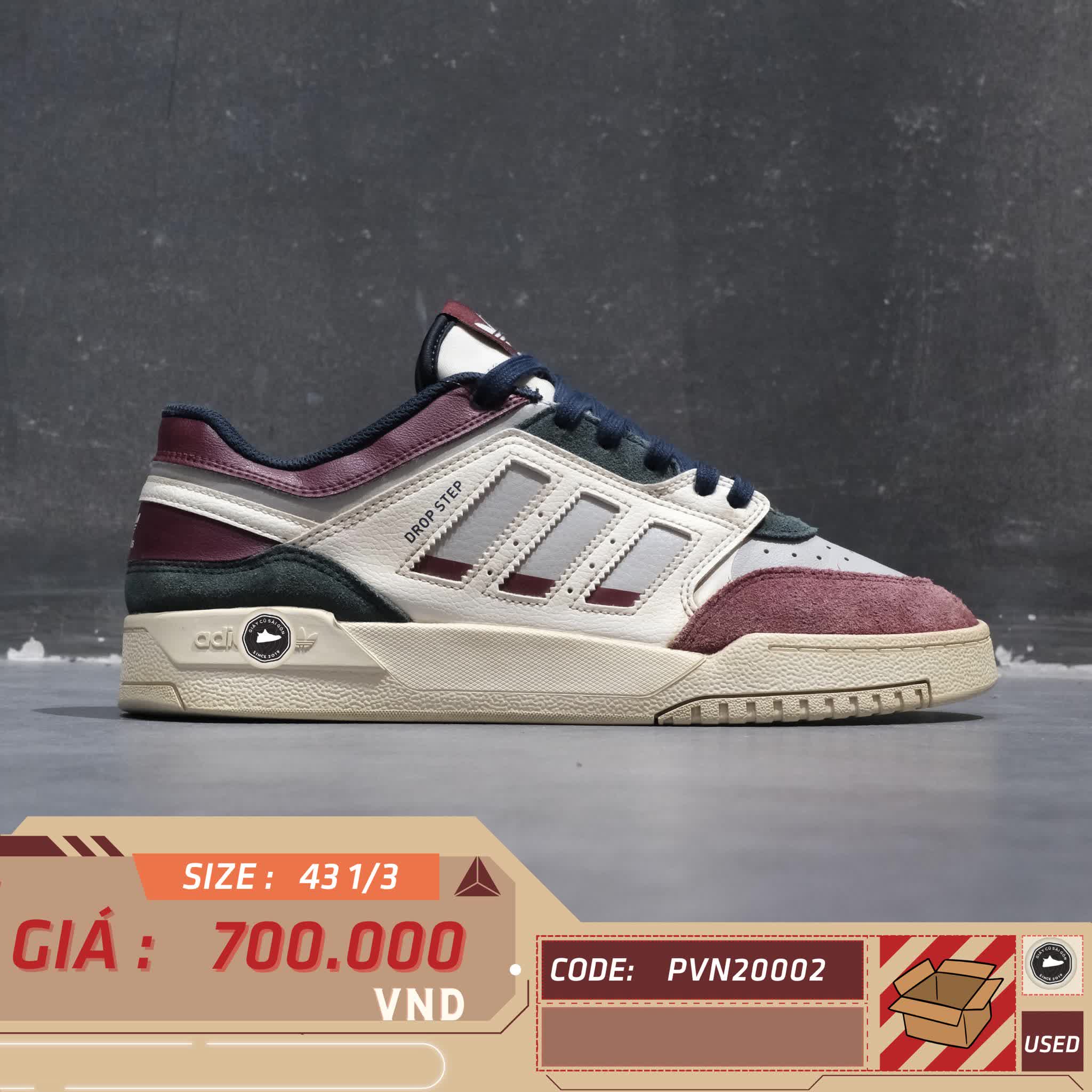 ADIDAS DROP STEP LOW ‘NAVY / RED’ HQ7118 SIZE 43 1/3 GIÀY 2HAND CHÍNH HÃNG PVN20002