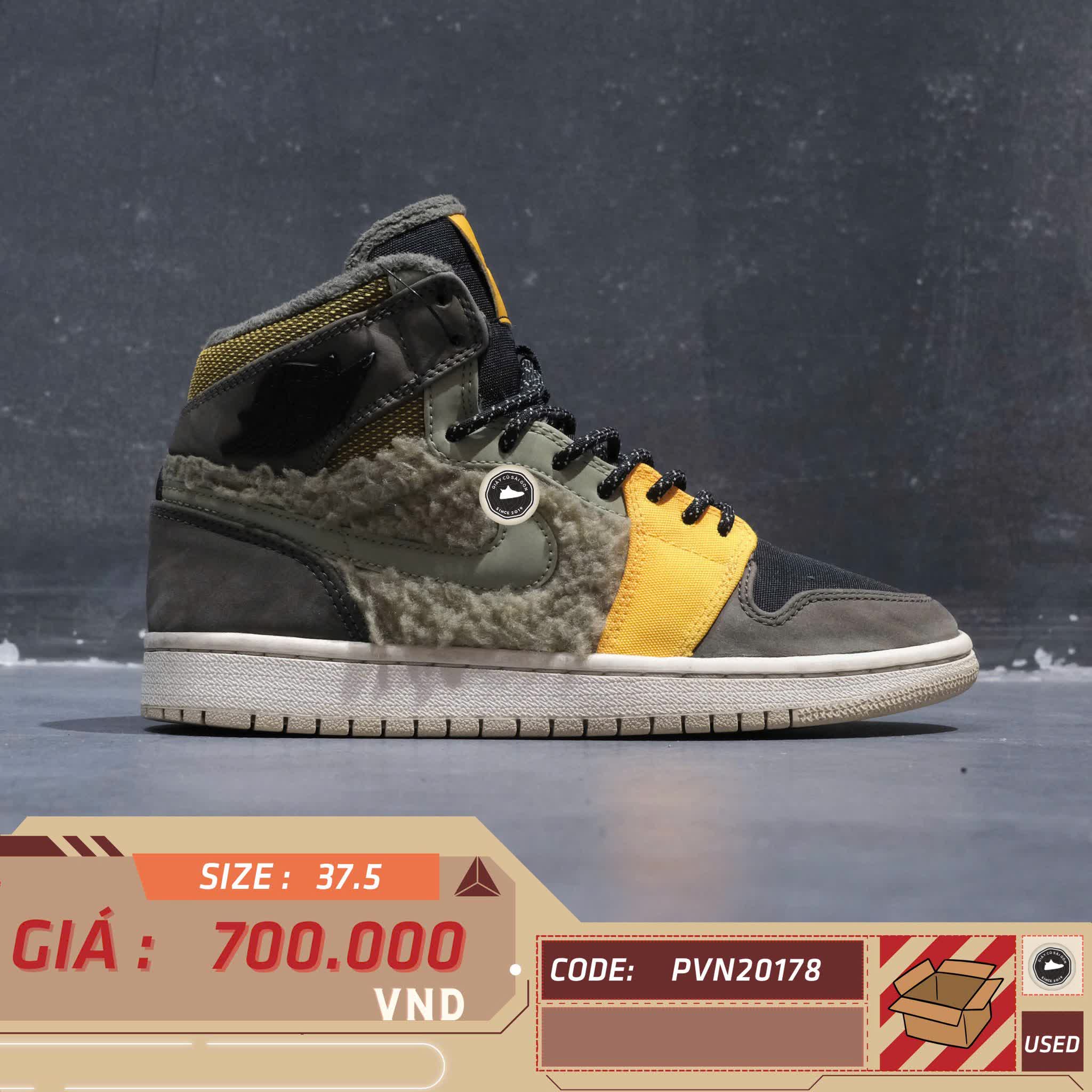 NIKE AIR JORDAN 1 RETRO HIGH ‘UTILITY PACK’ AV3724-200 SIZE 37.5 GIÀY 2HAND CHÍNH HÃNG PVN20178