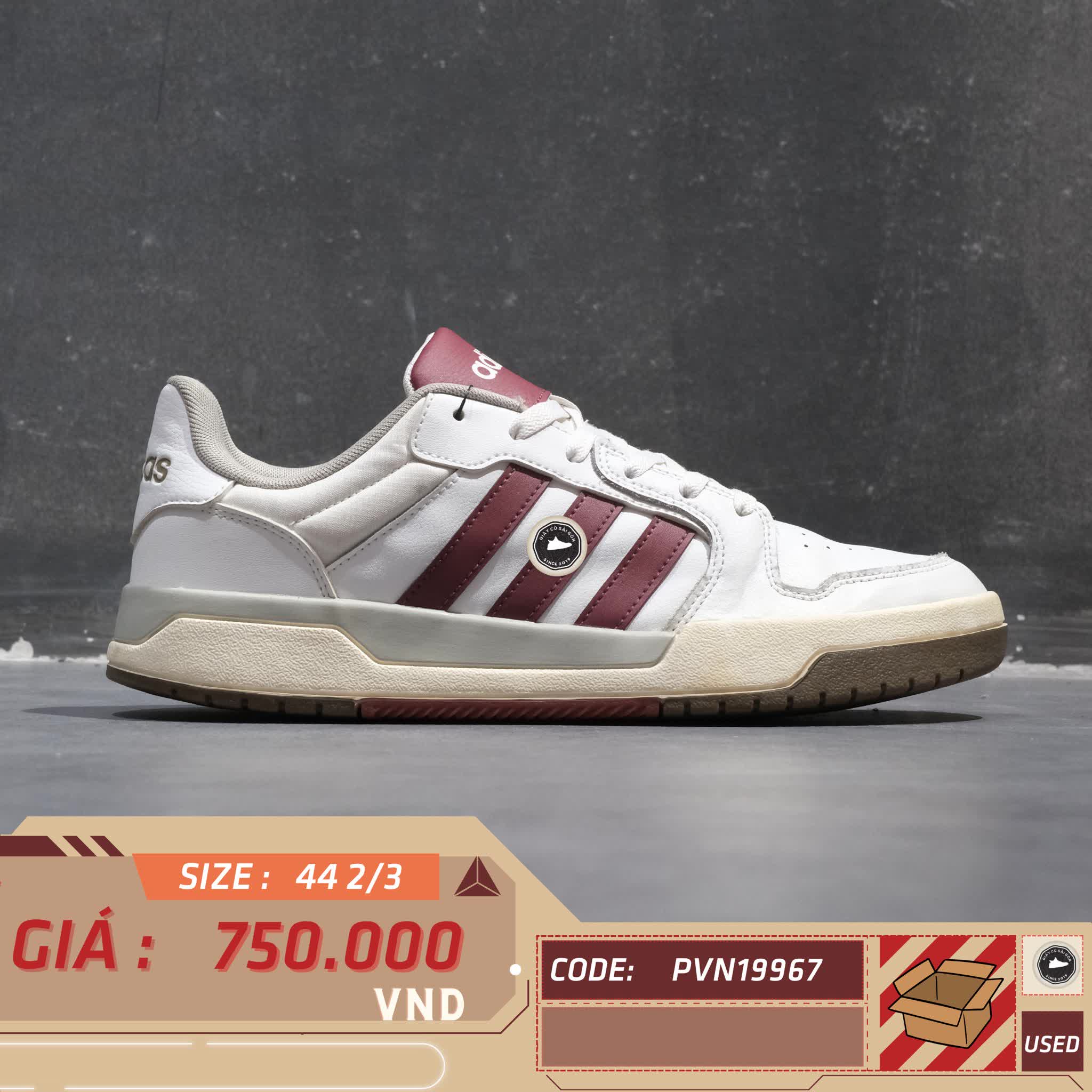 ADIDAS NEO ENTRAP ‘WHITE/RED’ FW3462 SIZE 44 2/3 GIÀY 2HAND CHÍNH HÃNG PVN19967