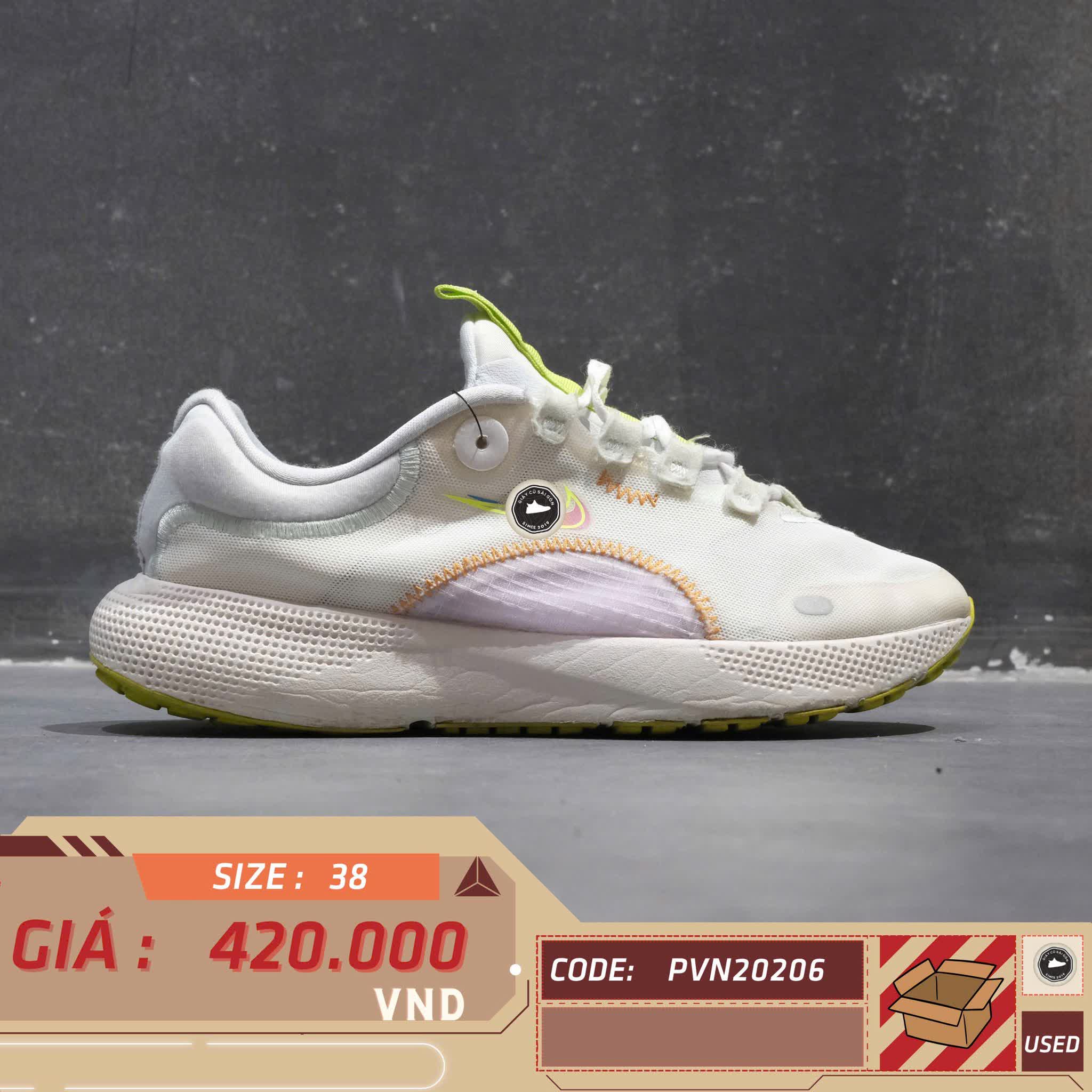 NIKE REACT ESCAPE RUN DN2652-100 SIZE 38 GIÀY 2HAND CHÍNH HÃNG PVN20206