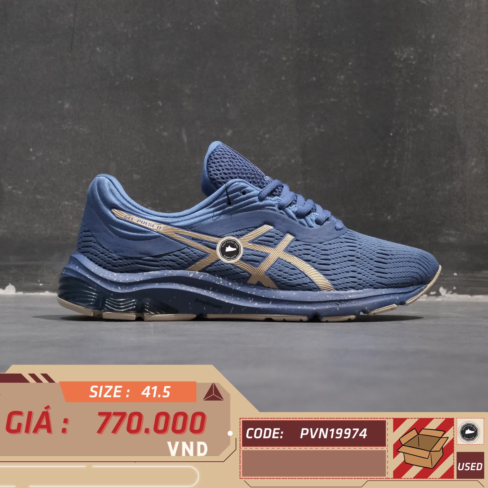 ASICS GEL-PULSE 11 “WHITE / BROWN” 1011B293-100 SIZE 41 ½ GIÀY 2HAND CHÍNH HÃNG PVN19974