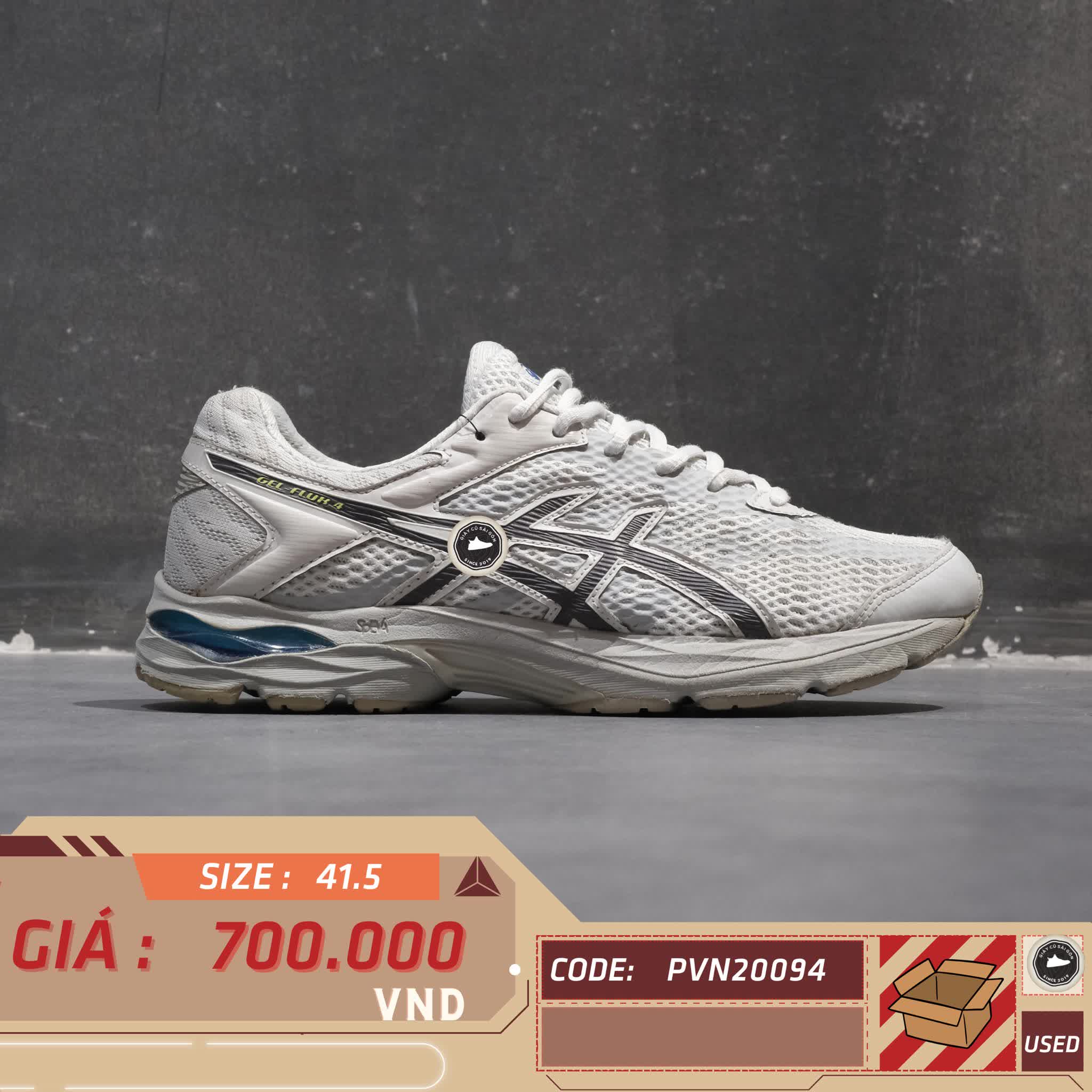ASICS GEL-FLUX 4 ‘BLACK’ 1011A614-024 SIZE 41½ GIÀY 2HAND CHÍNH HÃNG PVN20094
