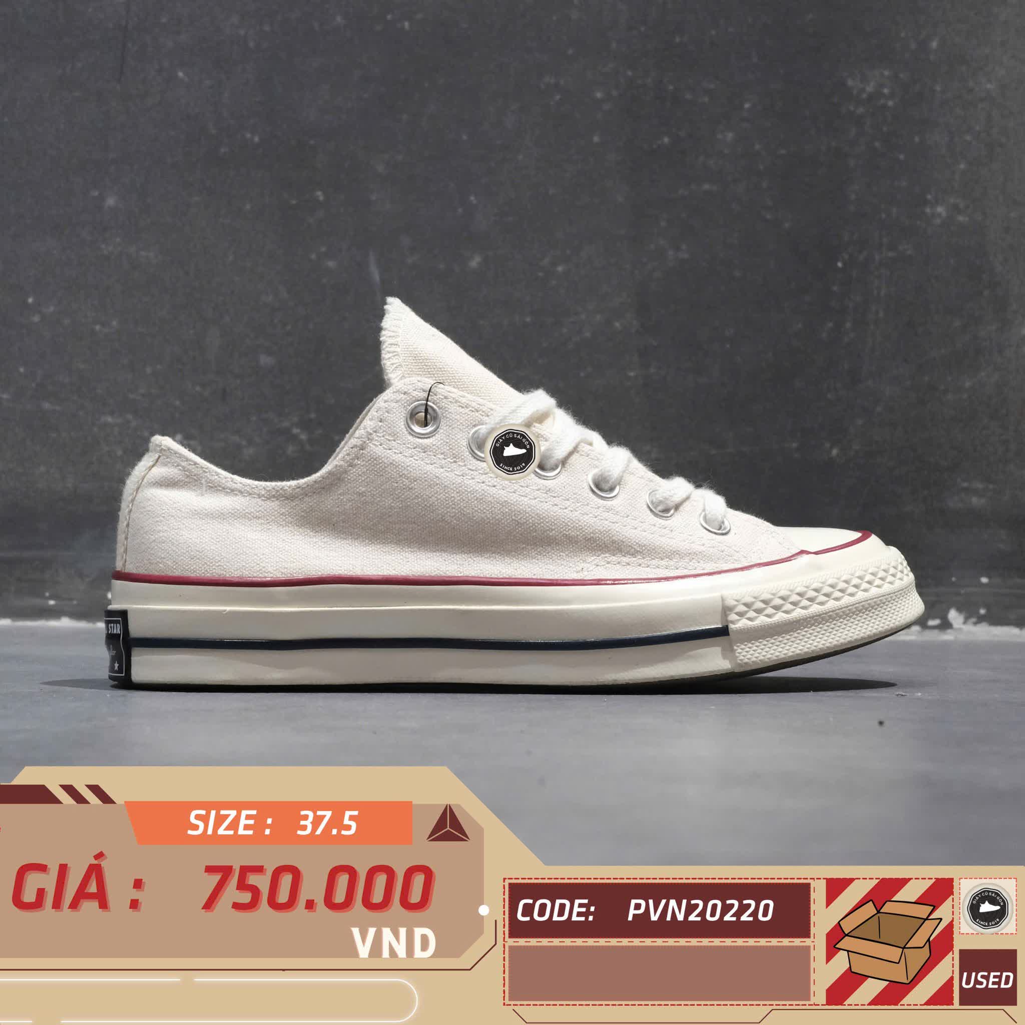 CONVERSE CHUCK 70 162062C SIZE 37.5 GIÀY 2HAND CHÍNH HÃNG PVN20220