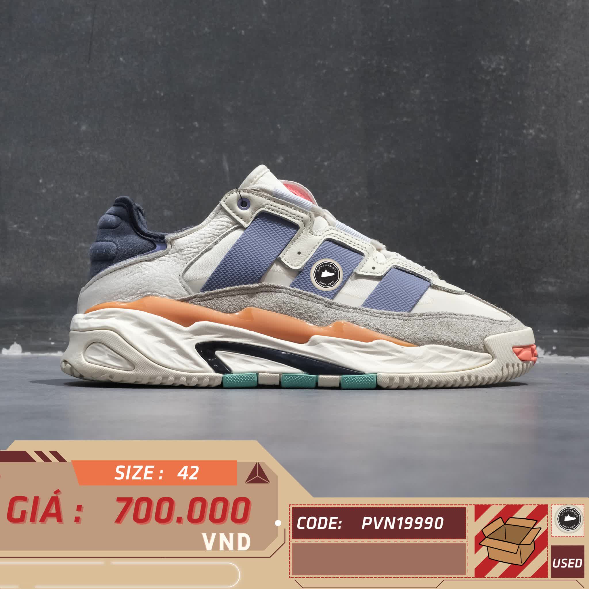 ADIDAS NITEBALL “CREAM WHITE” ID4087 SIZE 42 GIÀY 2HAND CHÍNH HÃNG PVN19990