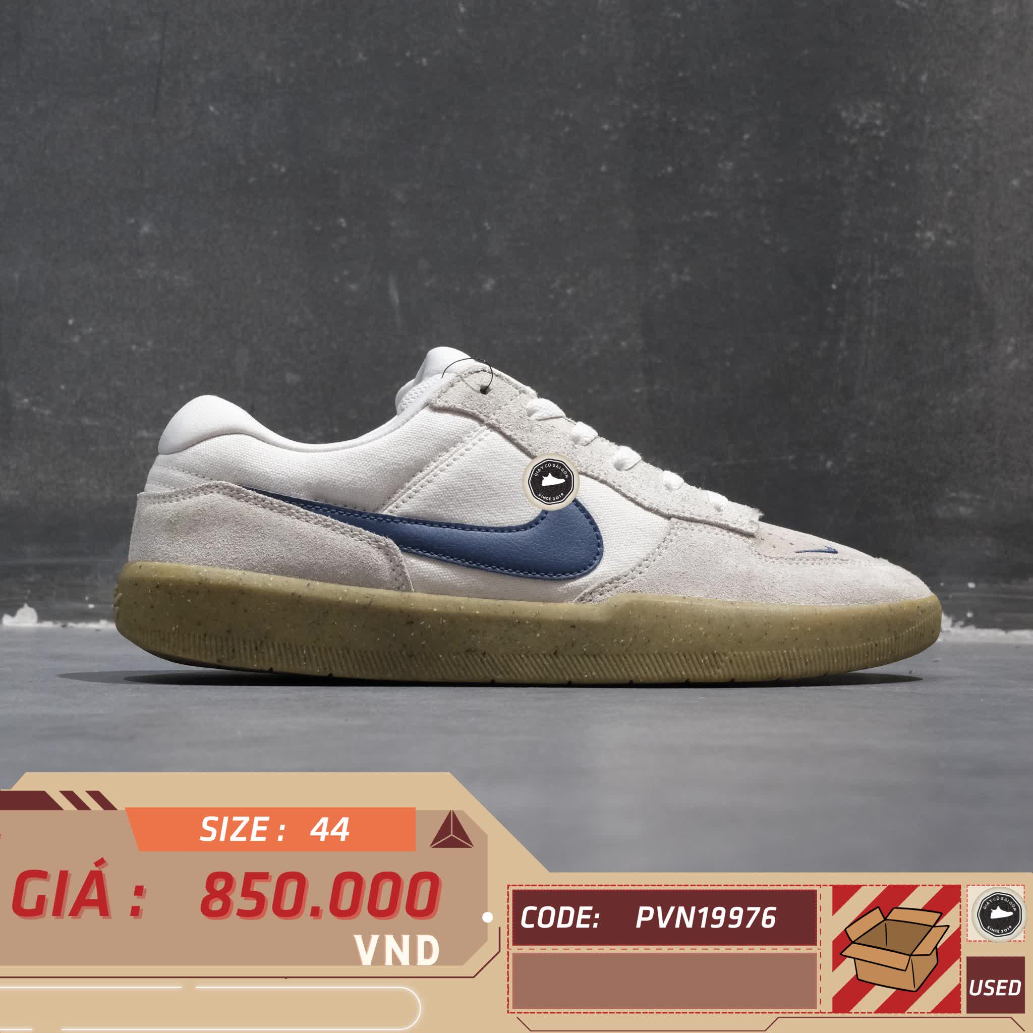 NIKE FORCE 58 SB “WHITE LIGHT BROWN GUM” CZ2959-100 SIZE 44 – GIÀY 2HAND CHÍNH HÃNG PVN19976