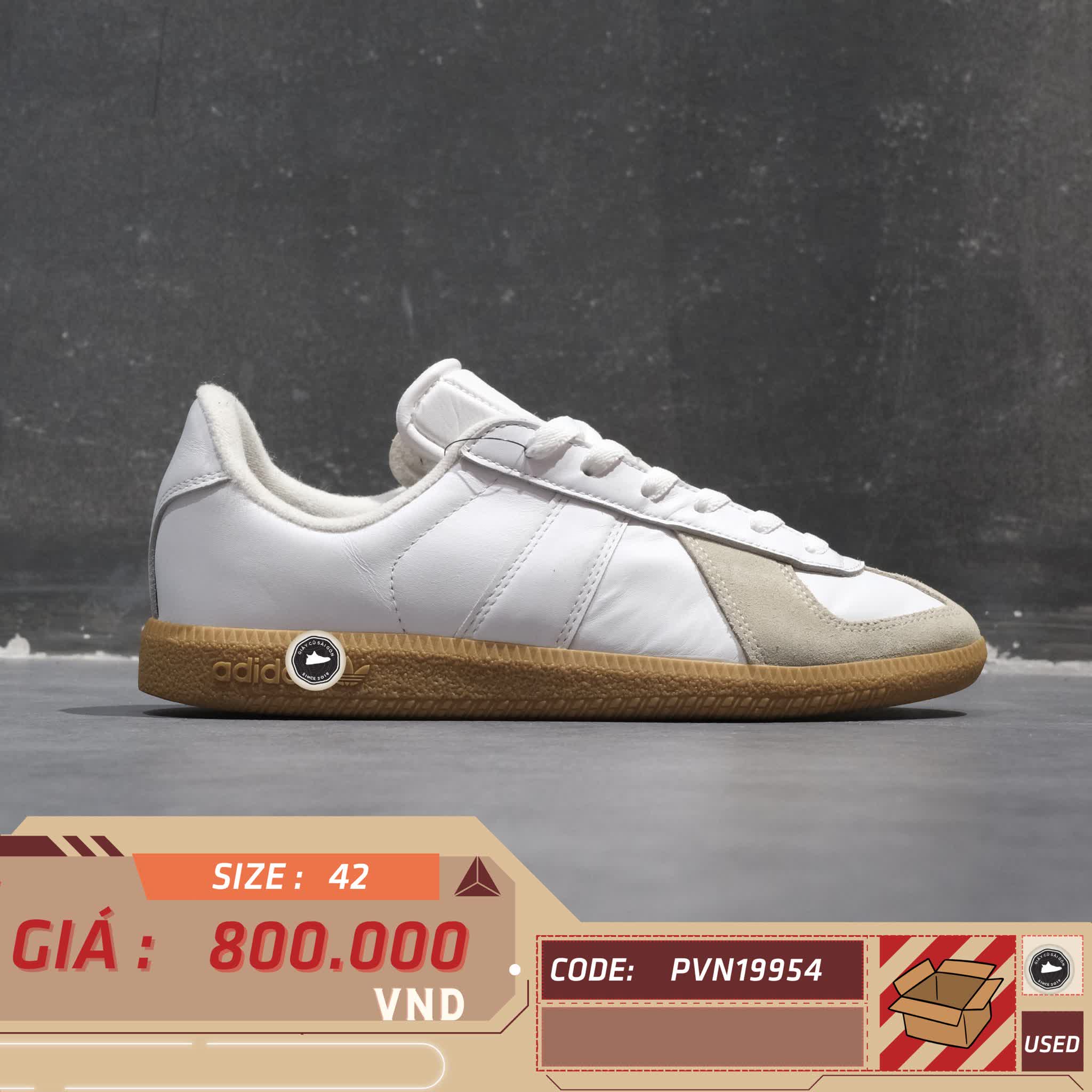 ADIDAS BW ARMY “FOOTWEAR WHITE / CHALK WHITE” BZ0579 SIZE 42 GIÀY 2HAND CHÍNH HÃNG PVN19954