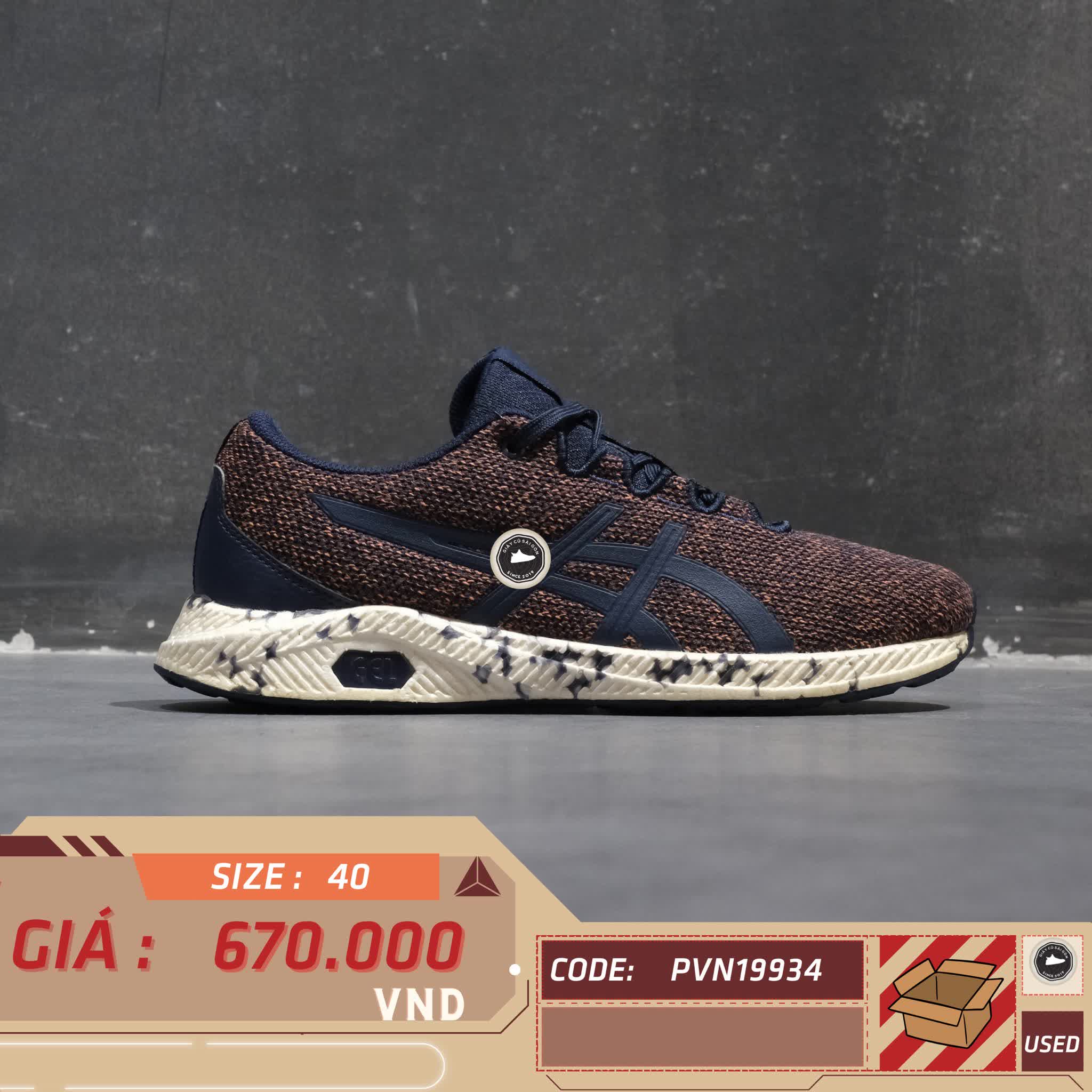 ASICS HYPER GEL YU “PEACOAT” 1021A065 SIZE 40 GIÀY 2HAND CHÍNH HÃNG PVN19934