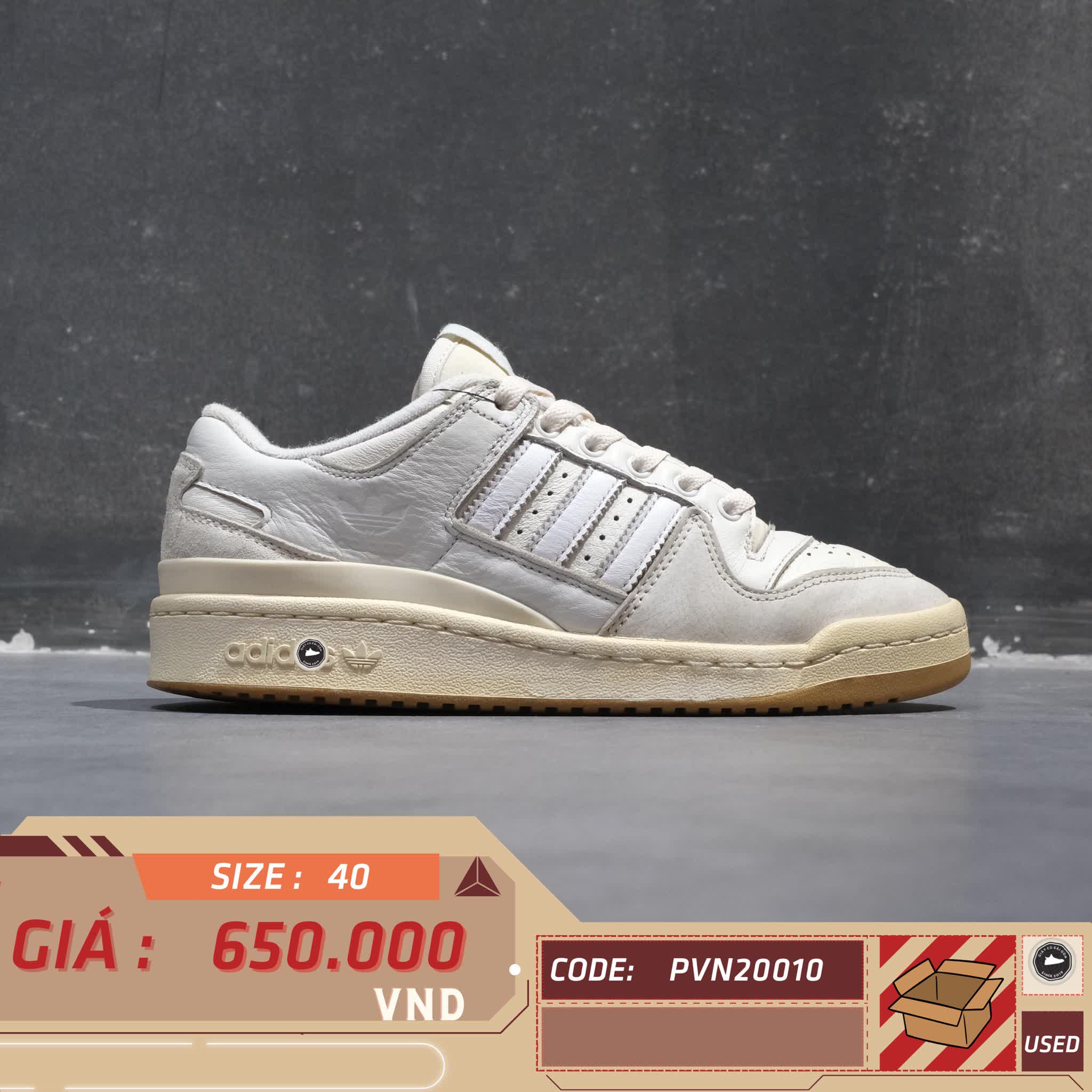 ADIDAS FORUM 84 LOW ADV “CHALK CLOUD WHITE GUM” FY7998 SIZE 40