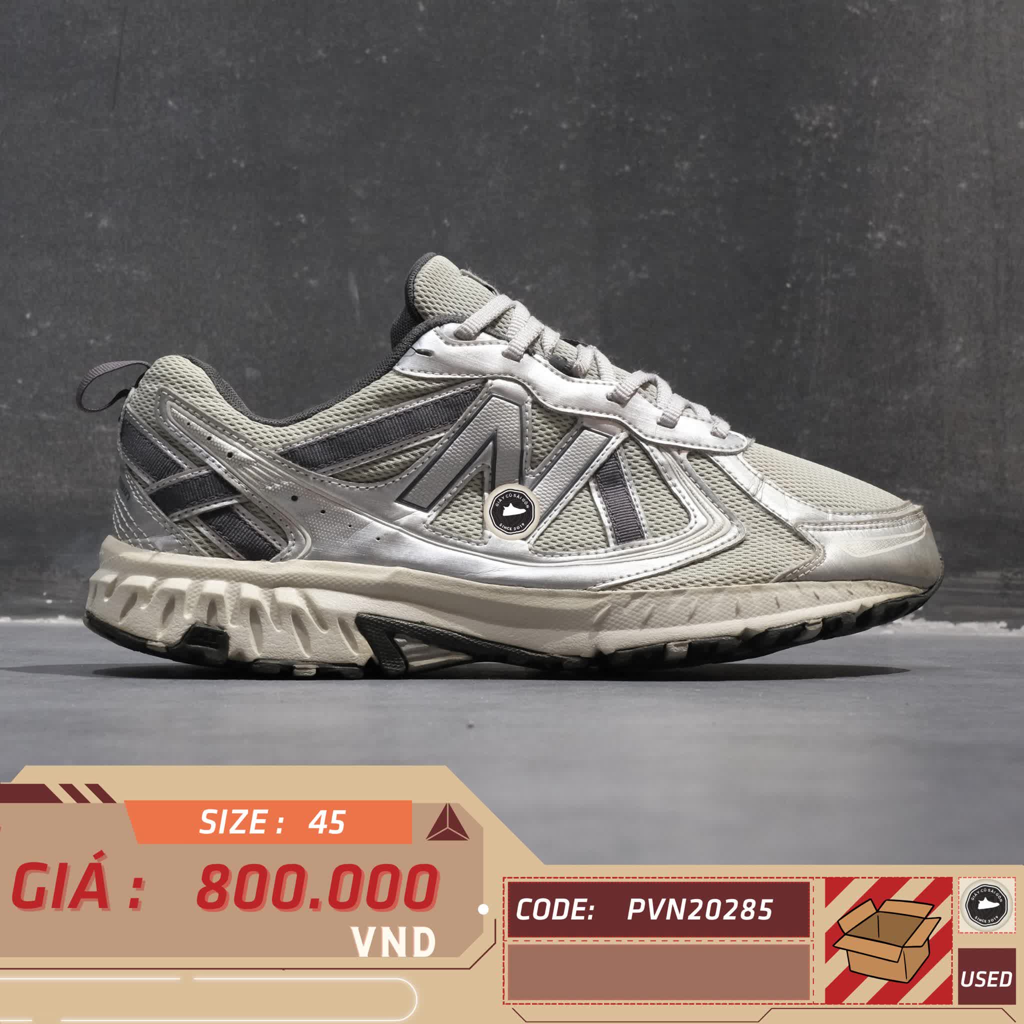 NEW BALANCE 410 'SILVER' MT410KM5 SIZE 45 GIÀY 2HAND CHÍNH HÃNG PVN20285