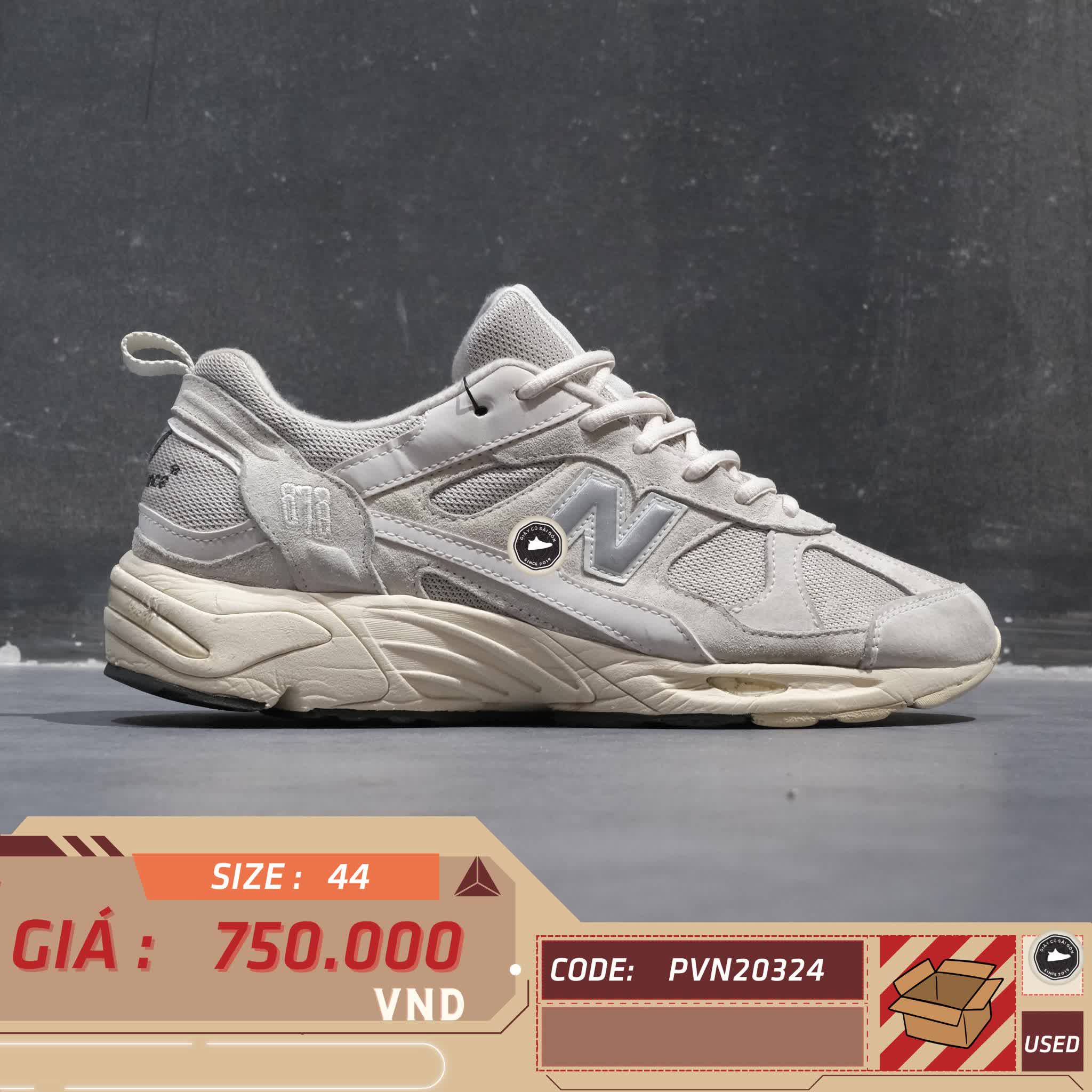 NEW BALANCE 878 “LIGHT GREY” CM878MA1 SIZE 44 GIÀY 2HAND CHÍNH HÃNG PVN20324