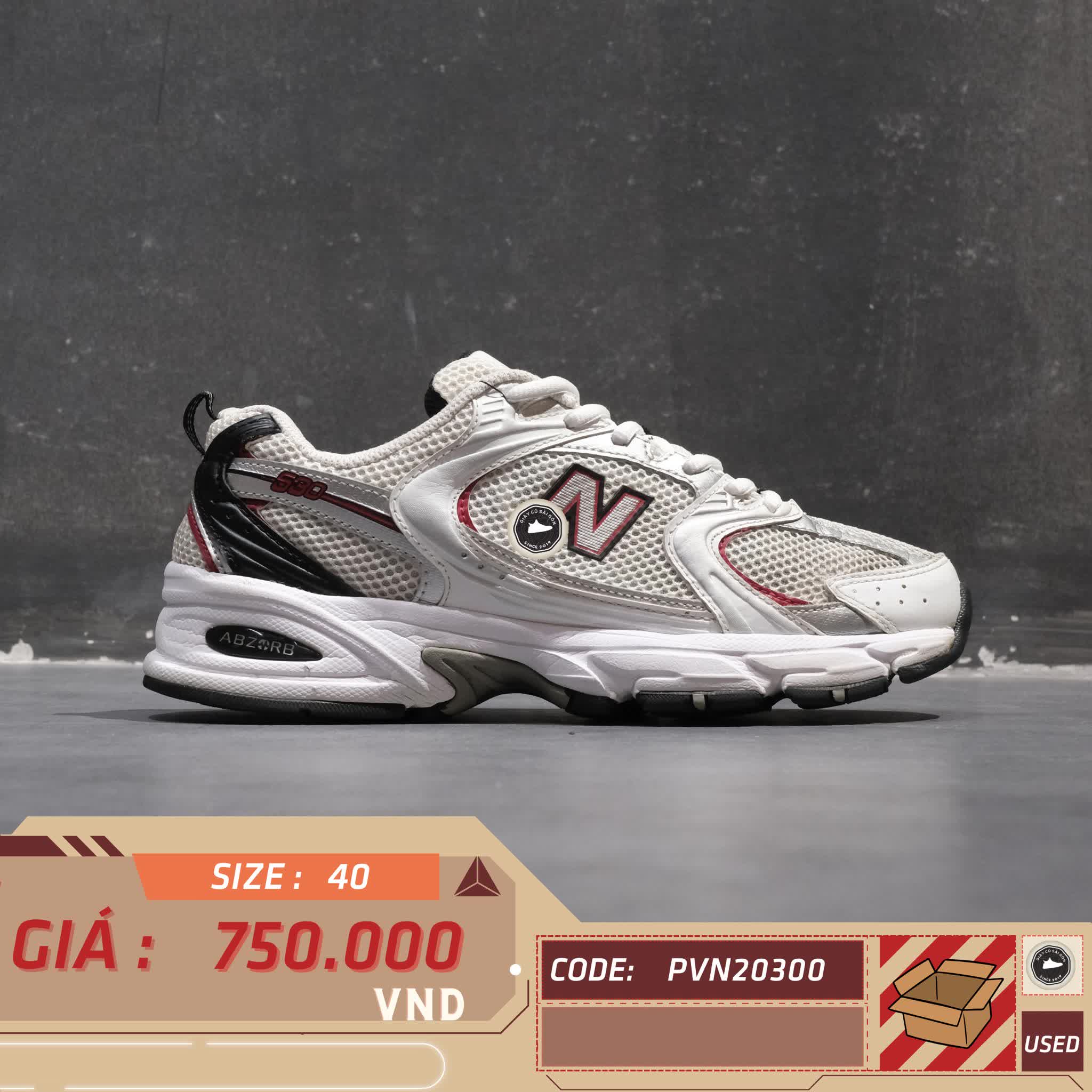 New Balance 530 ‘White Silver Red’ – MR530SA SIZE 40 Giày 2hand chính hãng PVN20300