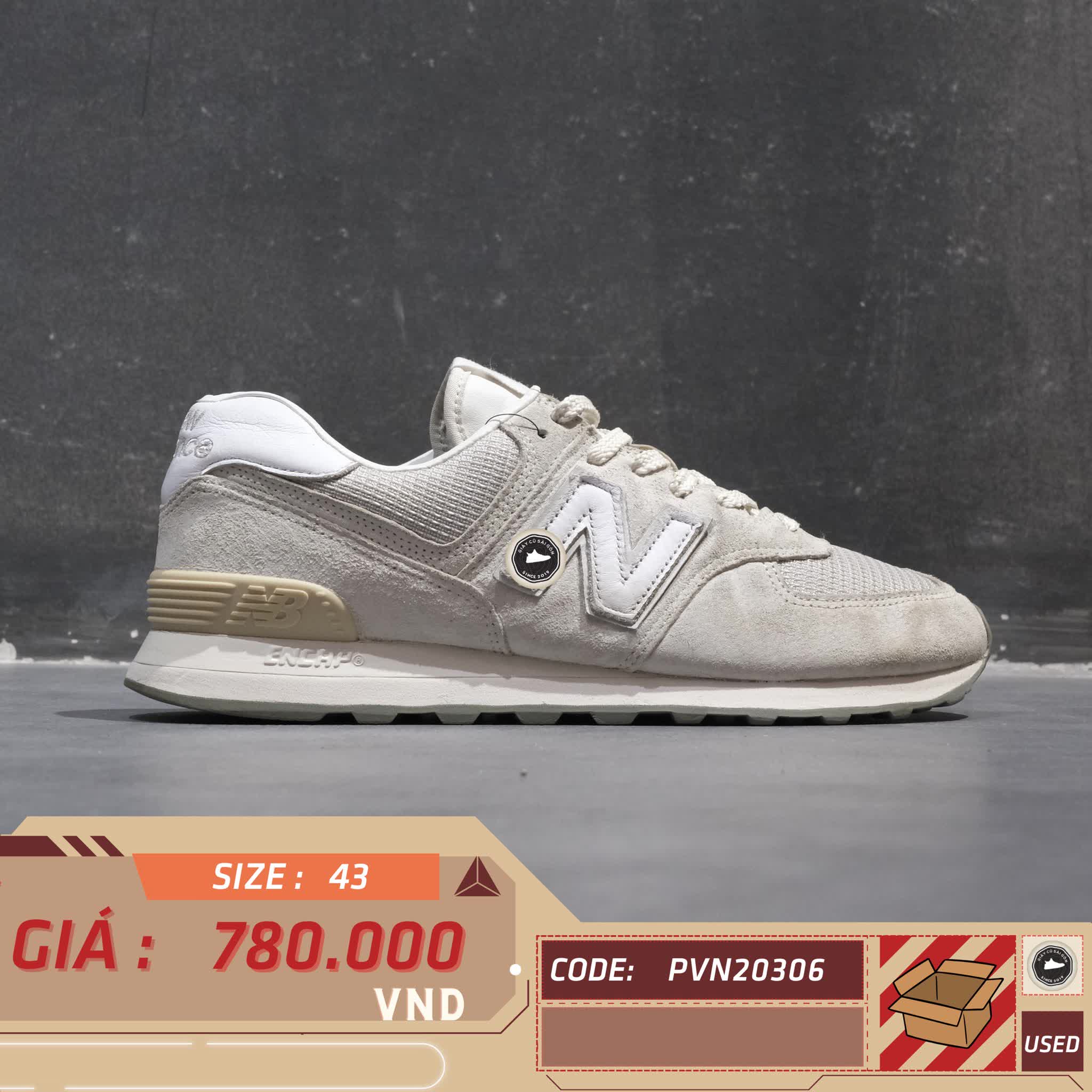 GIÀY NEW BALANCE 574 CLASSIC ‘CORE PACK GREY’ ML574EGW SIZE 43 GIÀY 2HAND CHÍNH HÃNG PVN20306