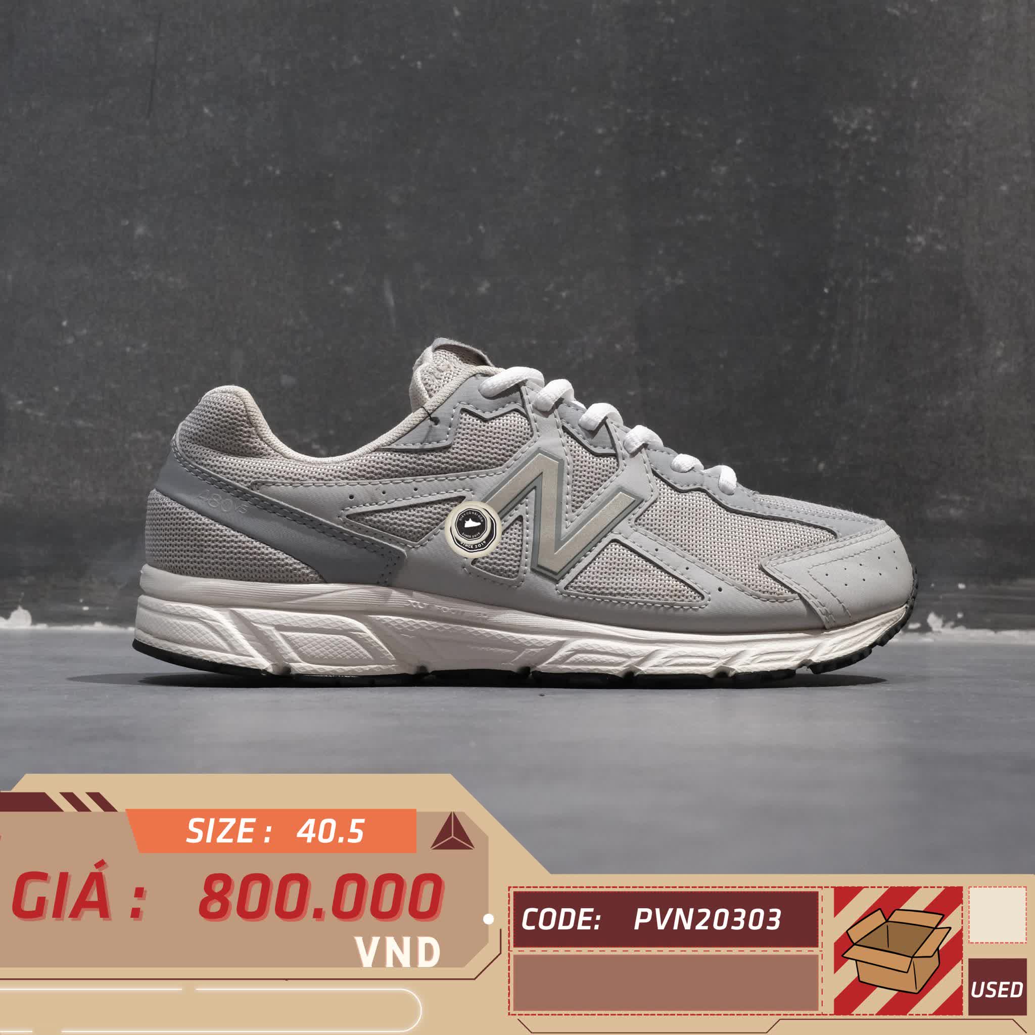 NEW BALANCE 480 ‘FOR GREY’ W480KR5 SIZE 40.5 GIÀY 2HAND CHÍNH HÃNG PVN20303