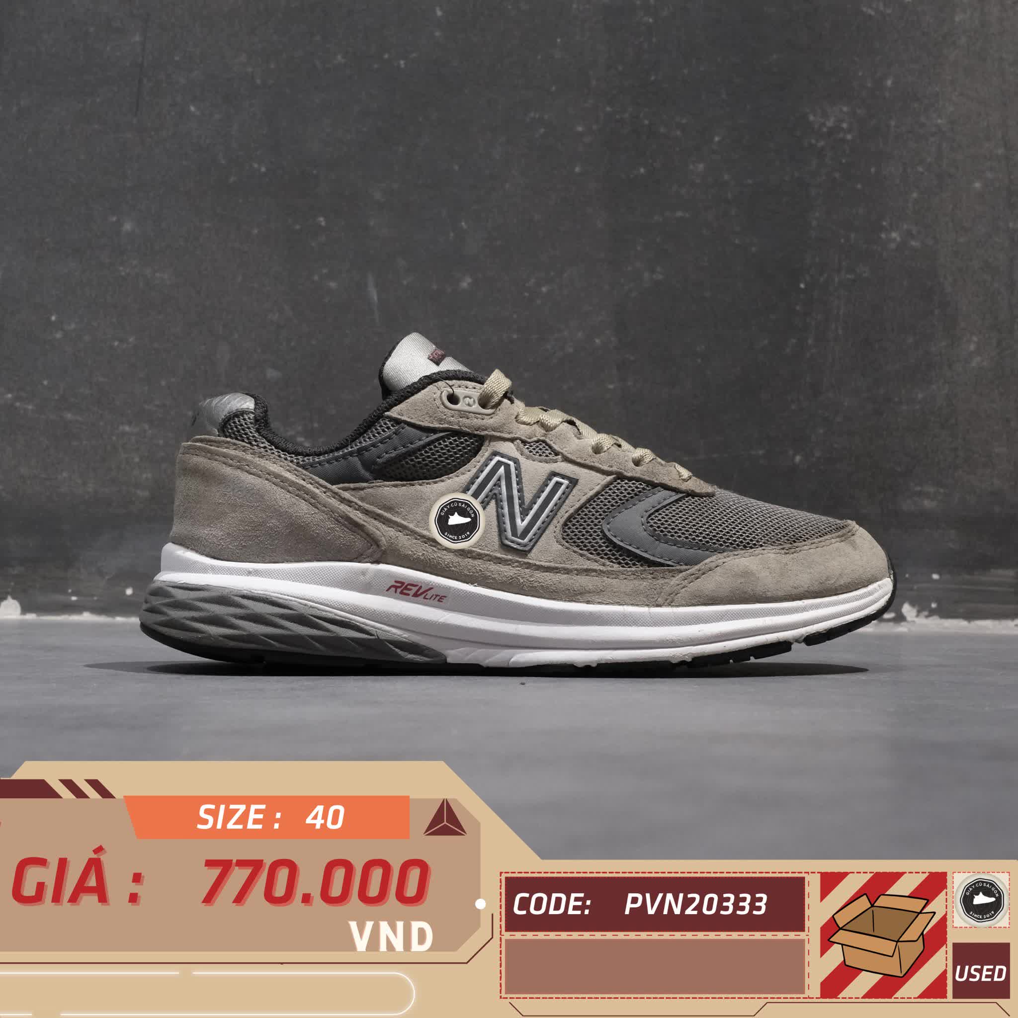 New Balance 880 'Gun Metal' MW880CF3 SIZE 40 Giày 2hand chính
