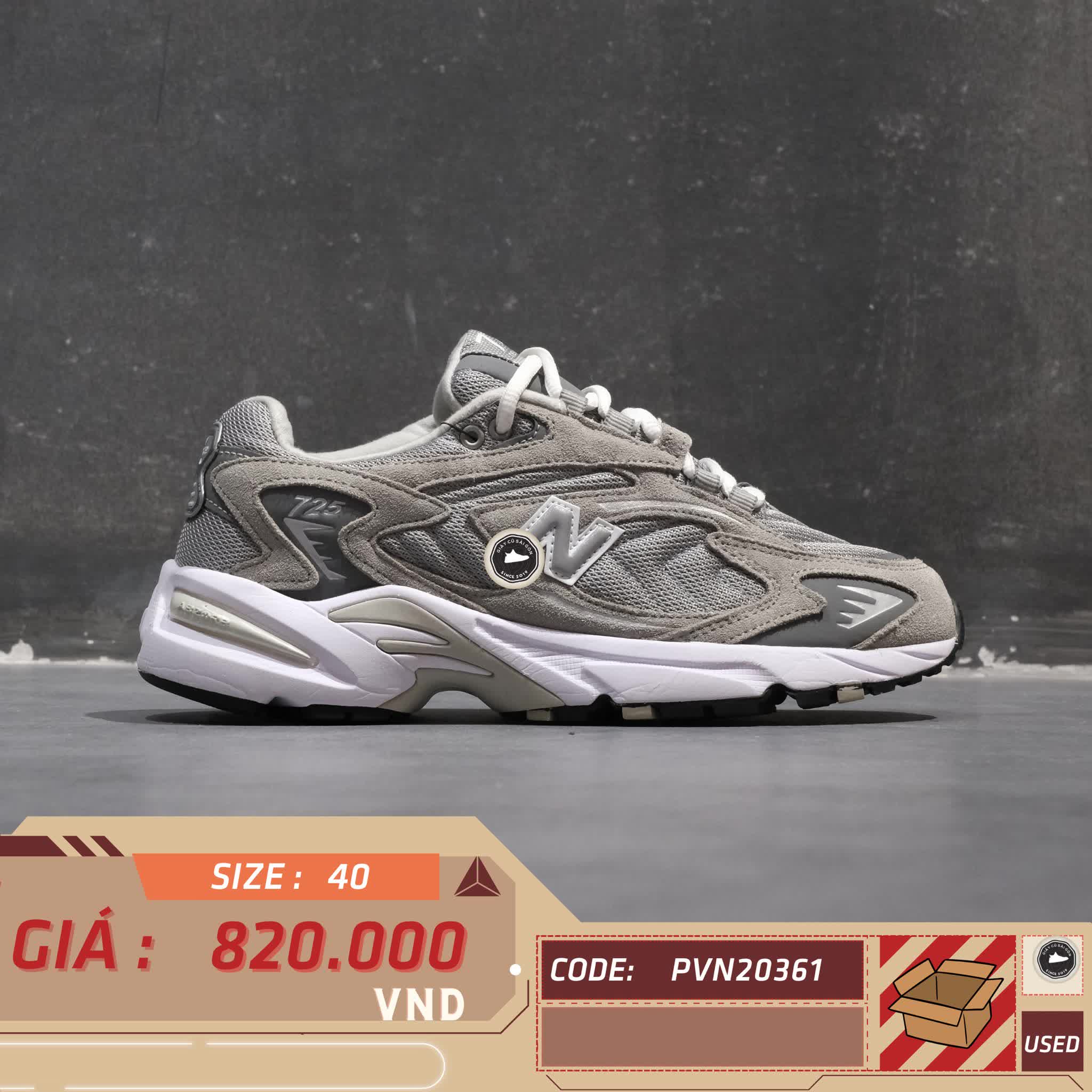 NEW BALANCE 725 ‘GREY’ ML725P SIZE 40 GIÀY 2HAND CHÍNH HÃNG PVN20361
