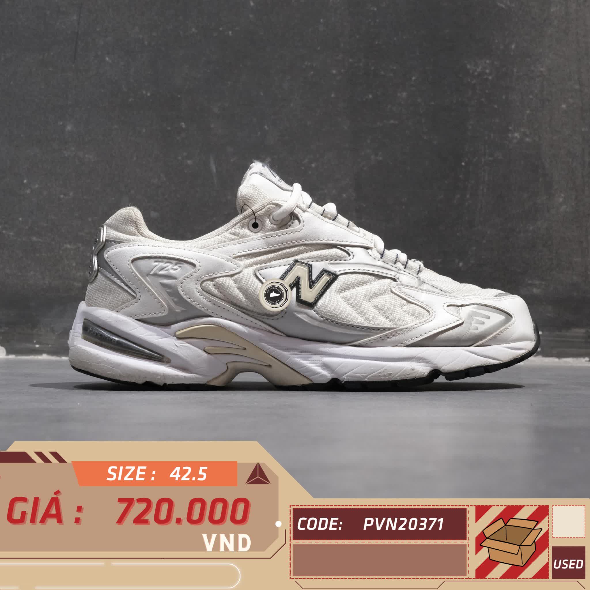 NEW BALANCE 725 ‘SILVER’ ML725B SIZE 42.5 GIÀY 2HAND CHÍNH HÃNG PVN20371