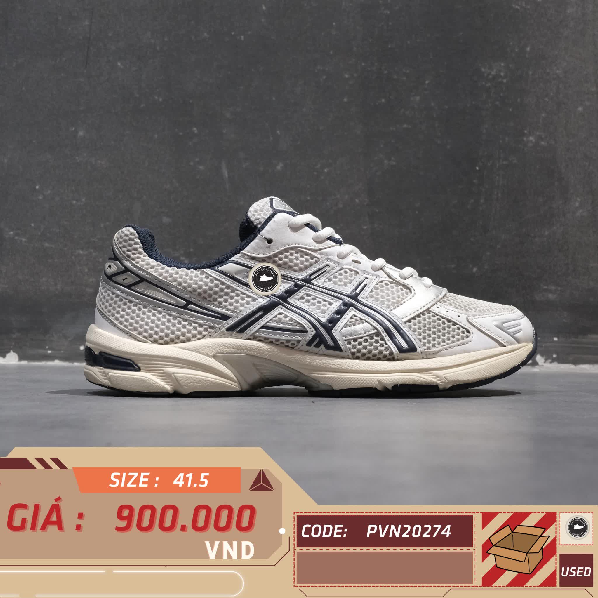 ASICS GEL-1130 ‘WHITE / MINT TINT’ 1202A164 SIZE 41.5 GIÀY 2HAND CHÍNH HÃNG PVN20274