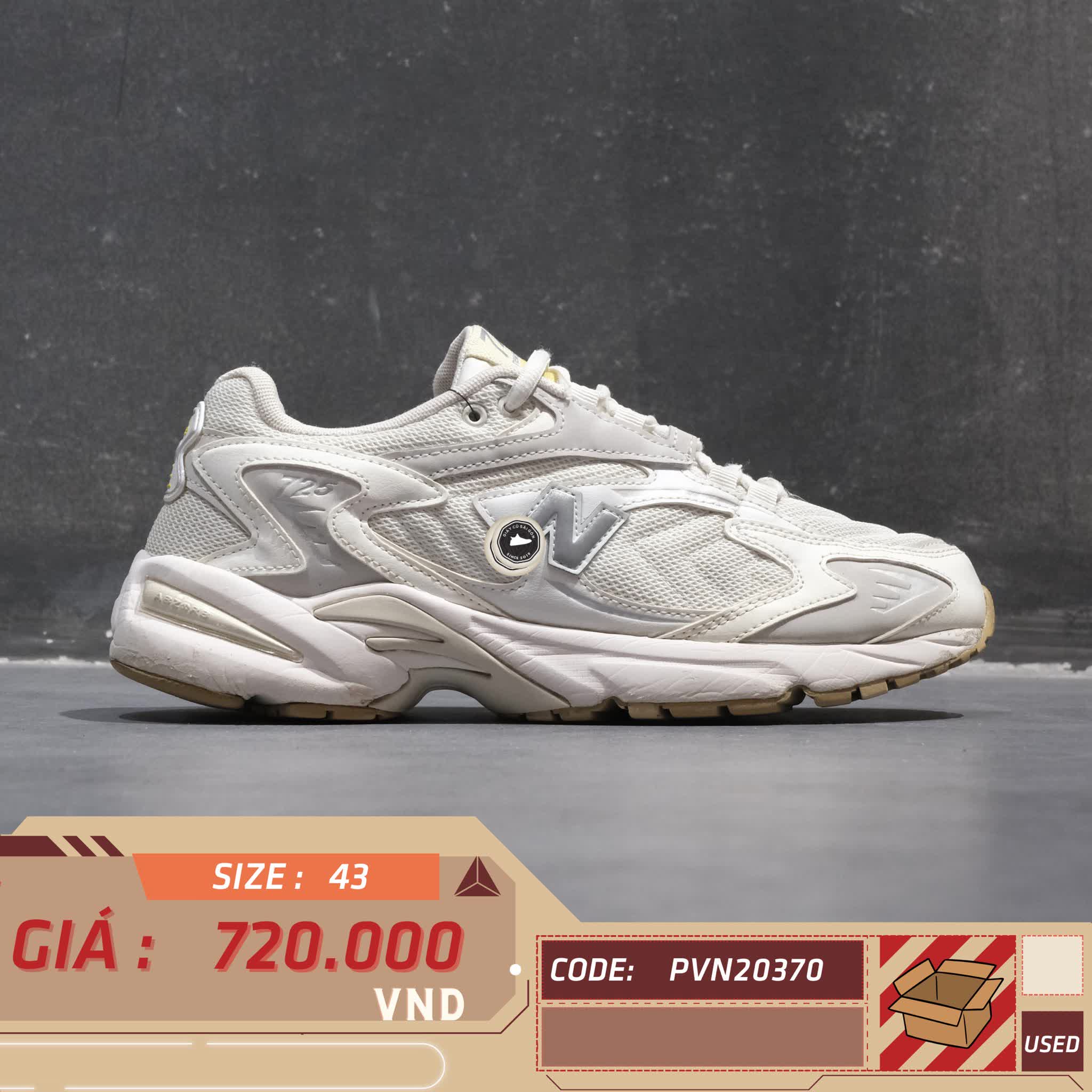 NEW BALANCE 725 ‘SILVER / GREY’ ML725AR SIZE 43 GIÀY 2HAND CHÍNH HÃNG PVN20370