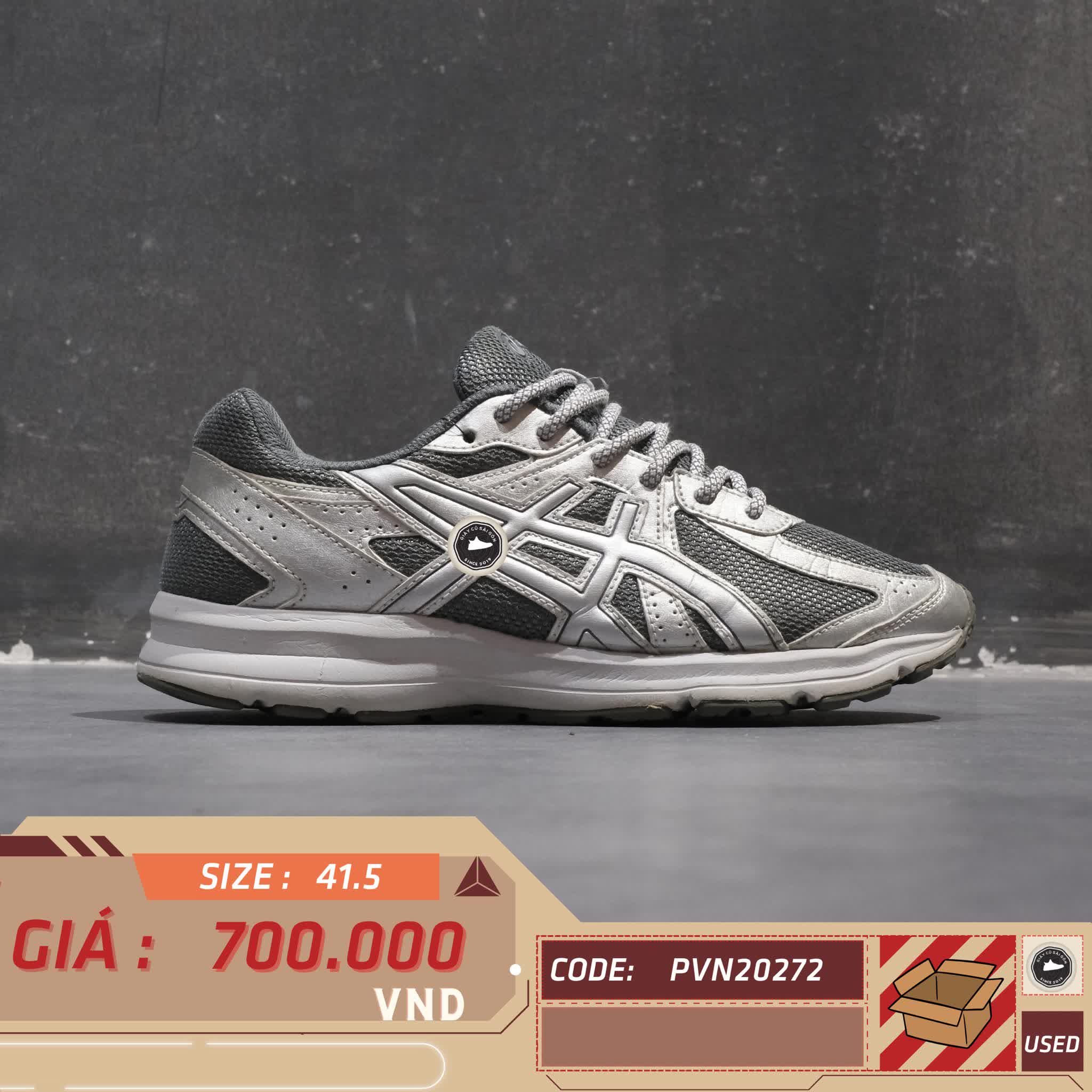 ASICS JOG 100S ‘GLACIER GREY / PURE SILVER’ 1201A773 SIZE 41.5 GIÀY 2HAND CHÍNH HÃNG PVN20272