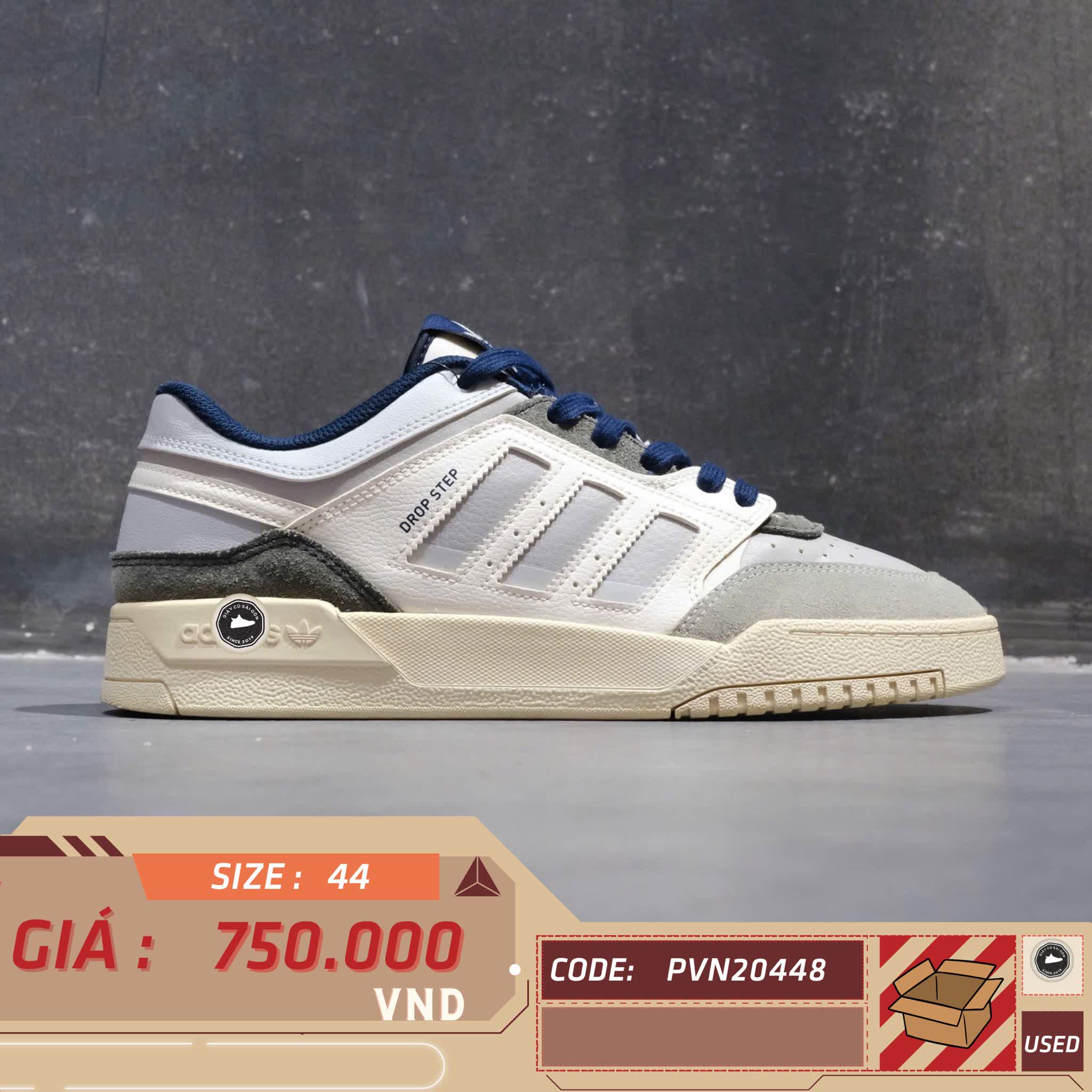ADIDAS DROP STEP LOW 'OFF WHITE HALO BLUE' HQ7119 SIZE 43 1/3 GIÀY 2HAND CHÍNH HÃNG PVN20448