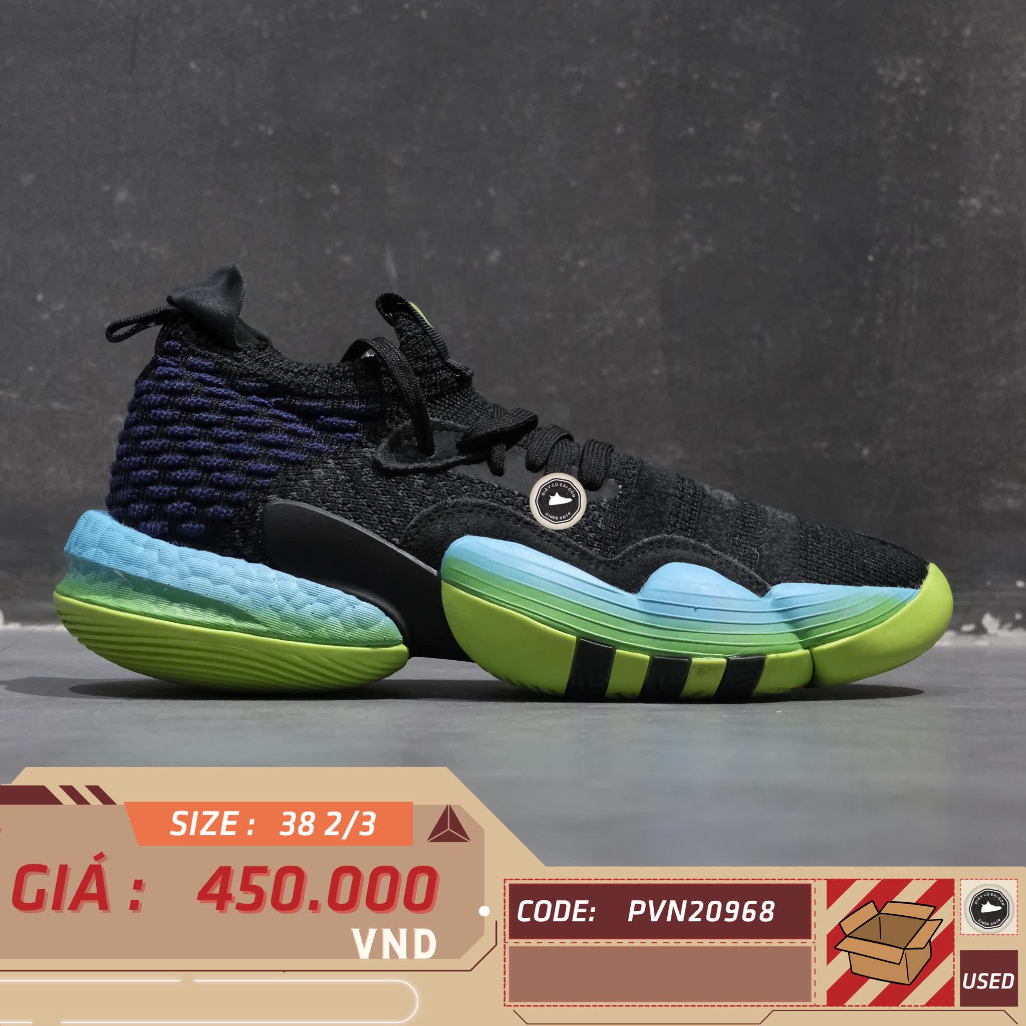 ADIDAS TRAE YOUNG 2 BASKETBALL SHOES HO6486 SIZE 38 2/3 GIÀY 2HAND CHÍNH HÃNG PVN20968