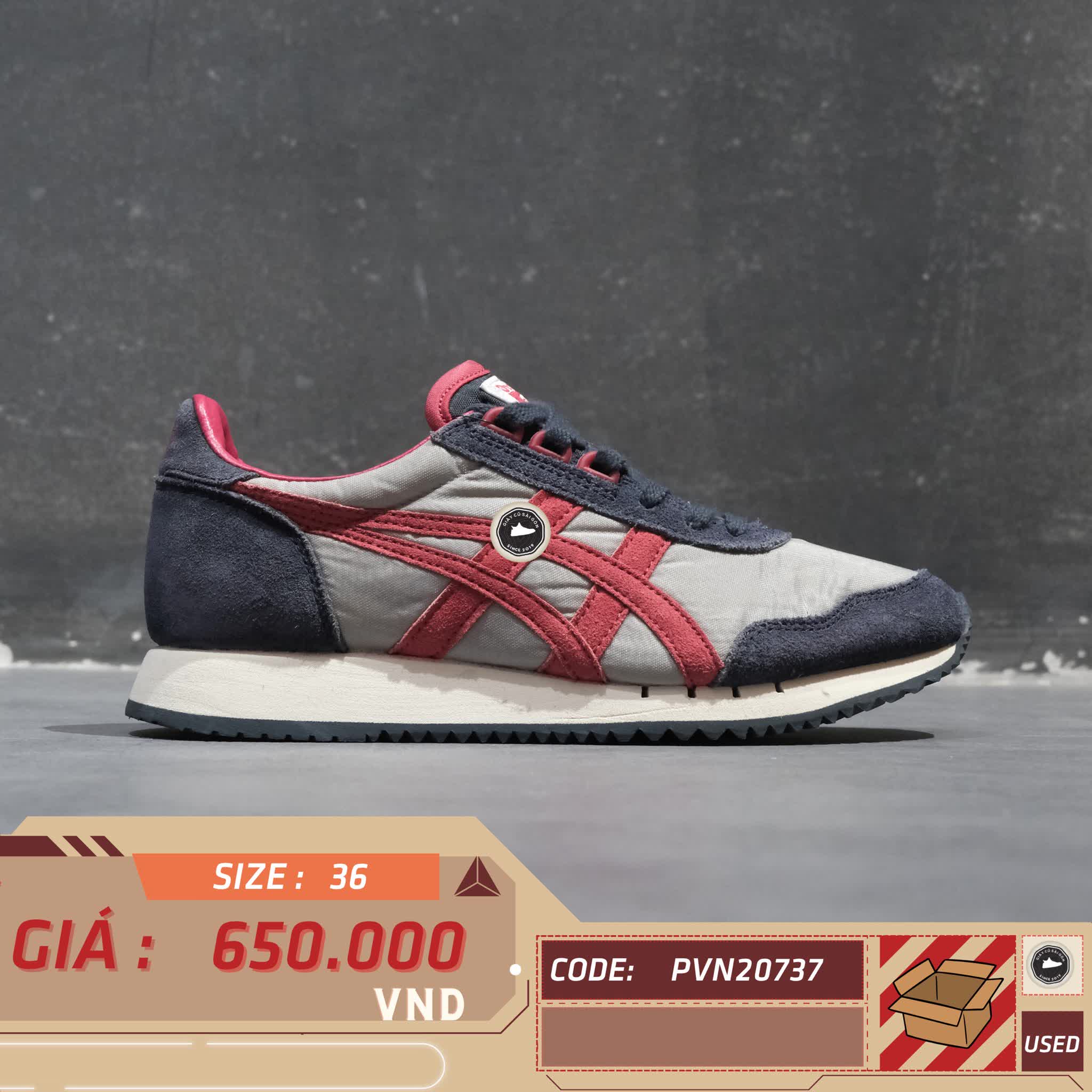 ONITSUKA TIGER DUALIO D6K3N SIZE 36 GIÀY 2HAND CHÍNH HÃNG PVN20737